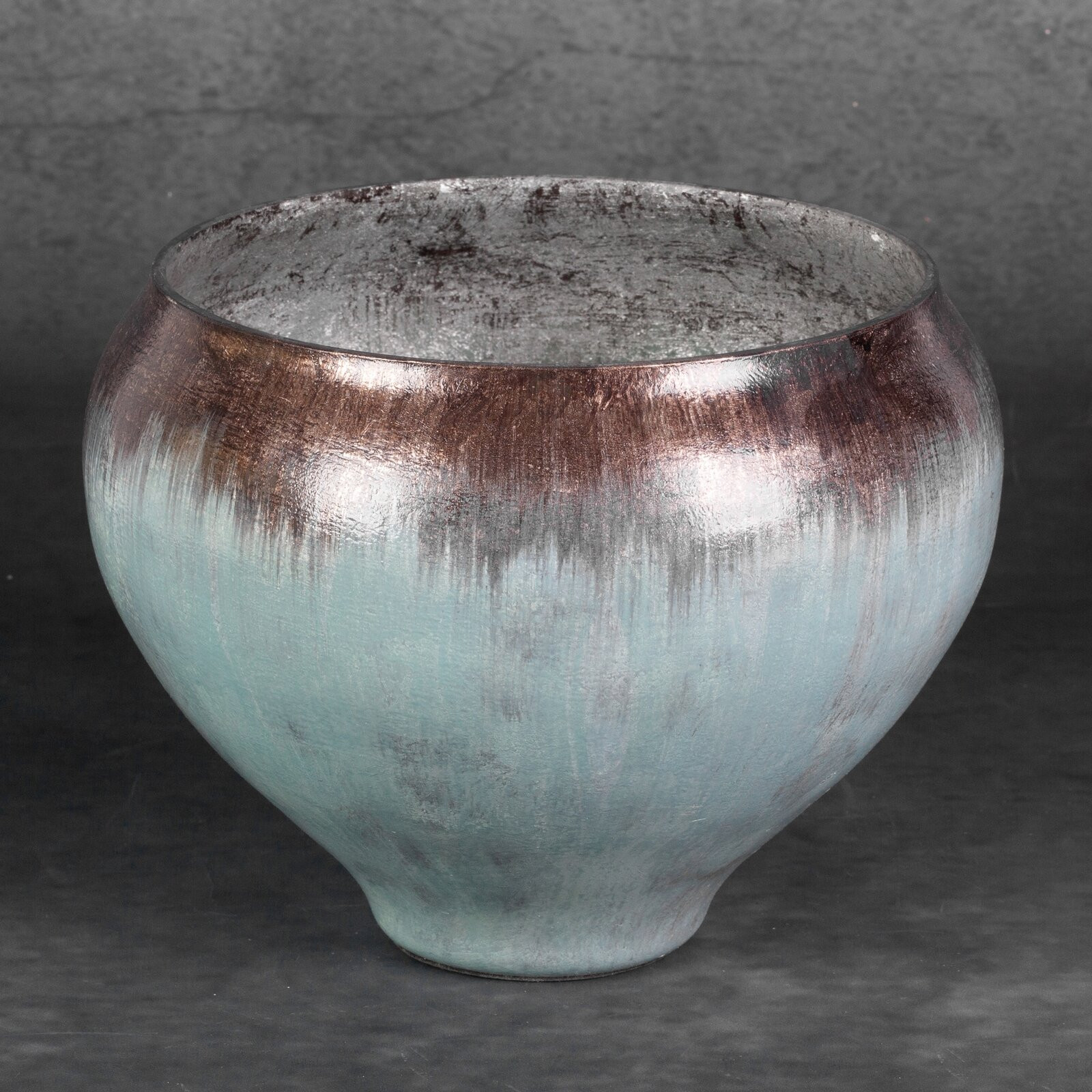 Dekorativní miska ABRIL 02 tyrkysová / hnědá