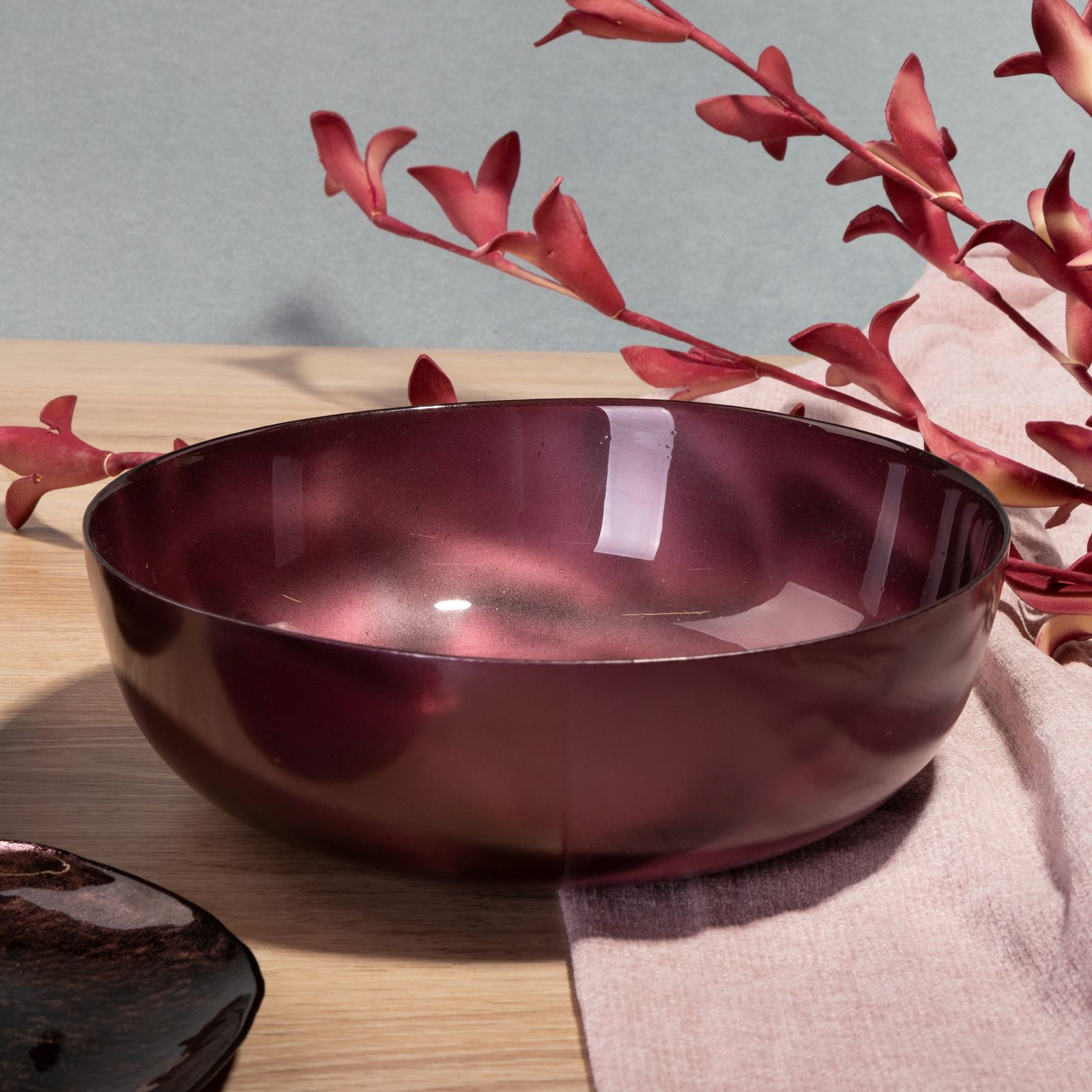 Dekorativní miska NIKOL 02 burgundy