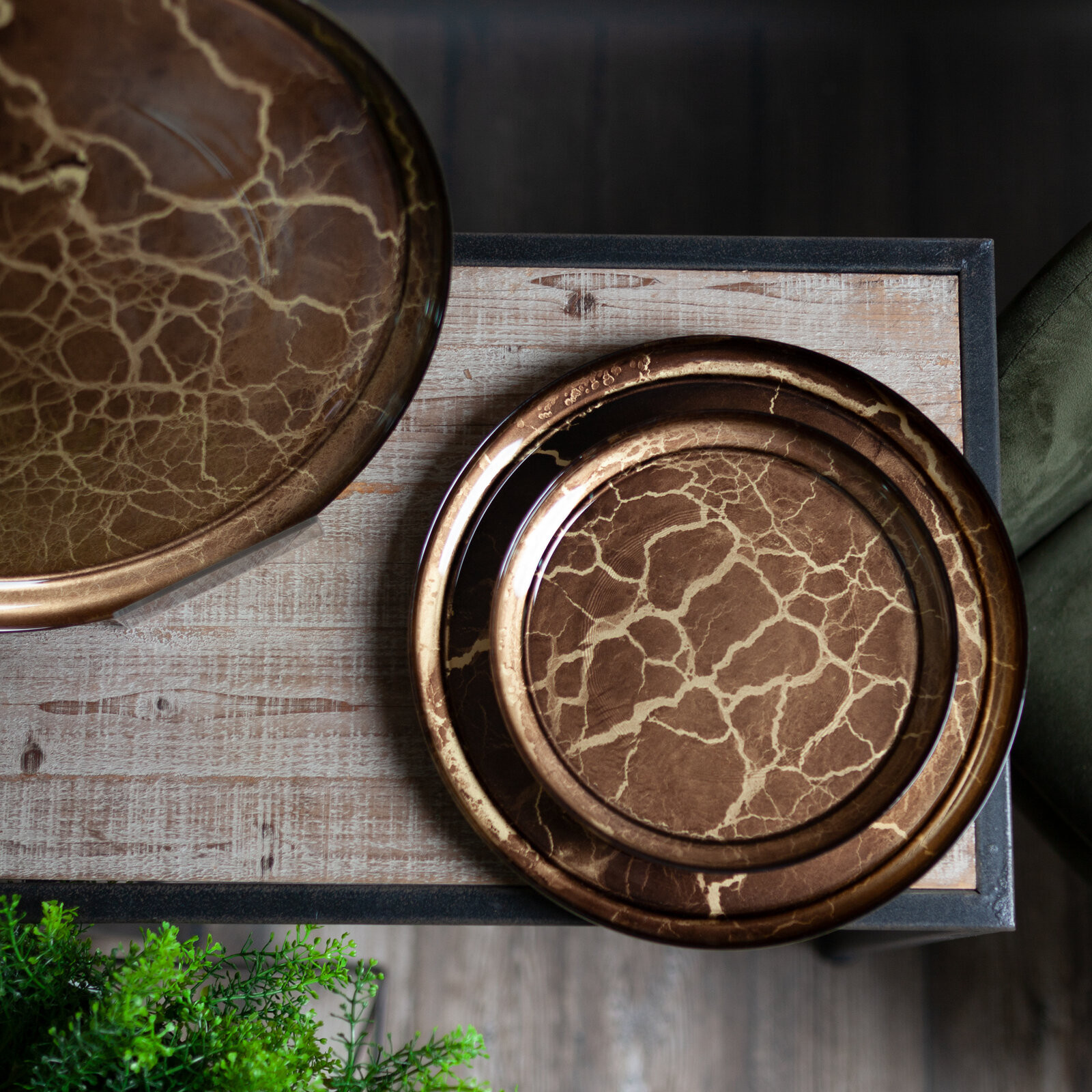 Dekorativní miska SUZI 01 zlatá