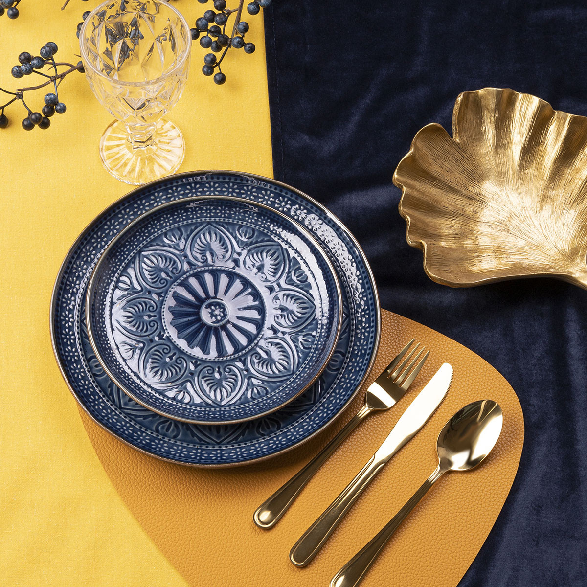 Dezertní talíř INDIE granátový ALL 974926