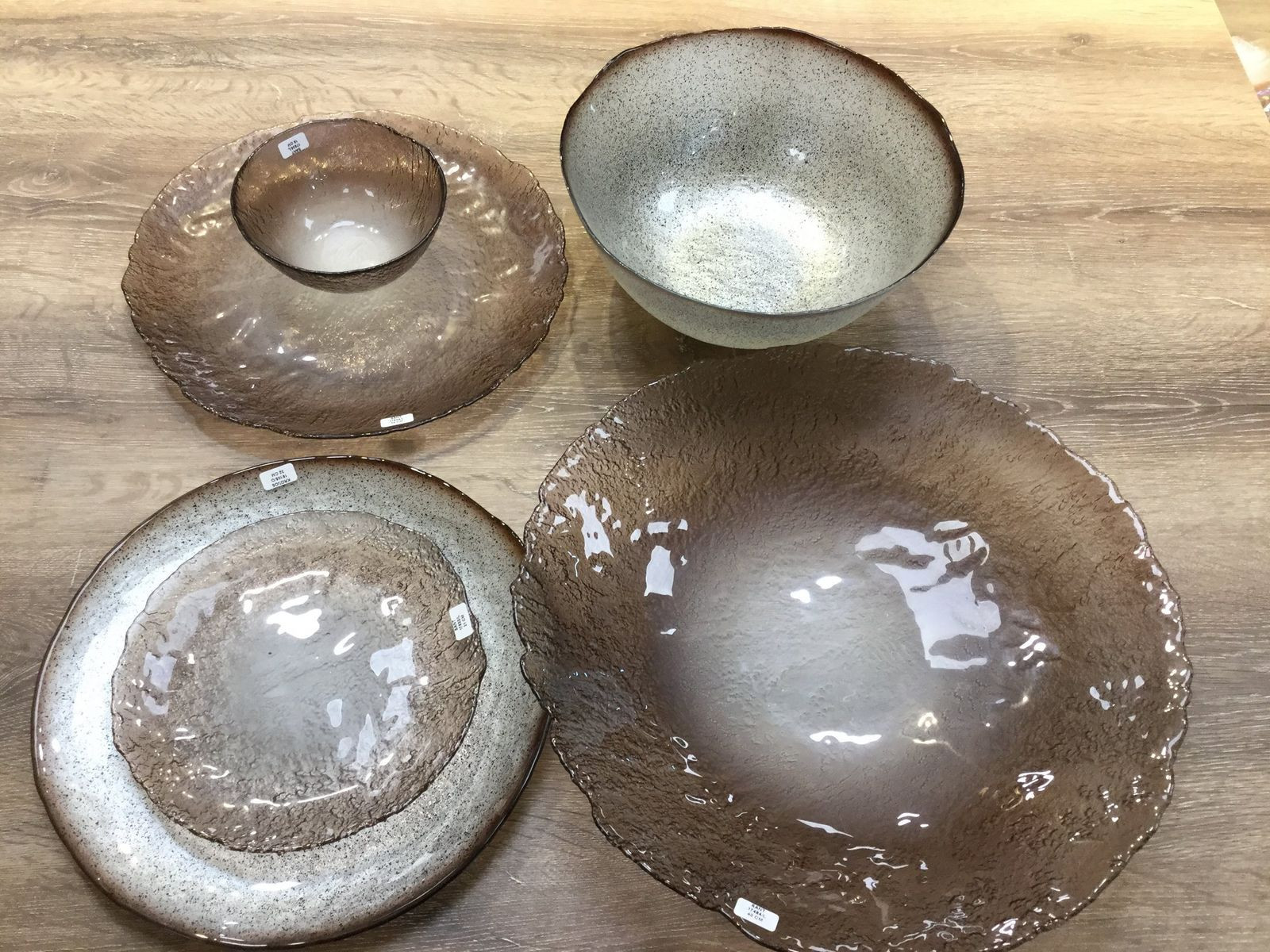 Dekorační miska SEVILLE 2 krémová / hnědá