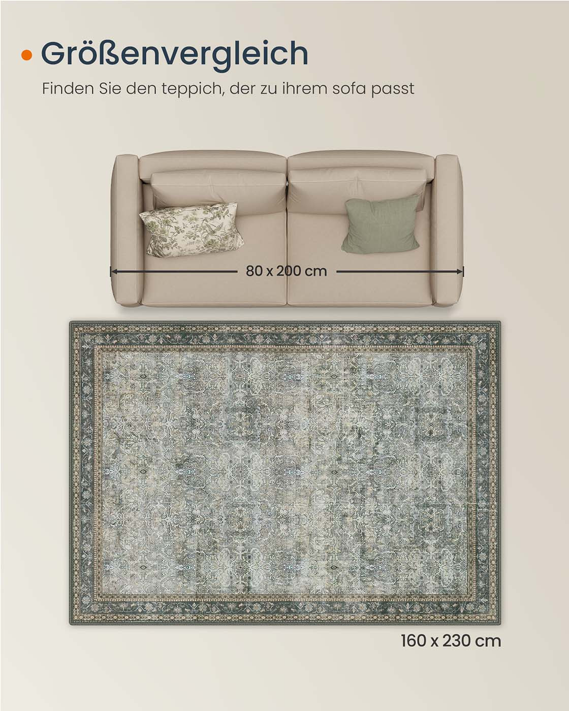 Koberec Vintage-Stil hnědý