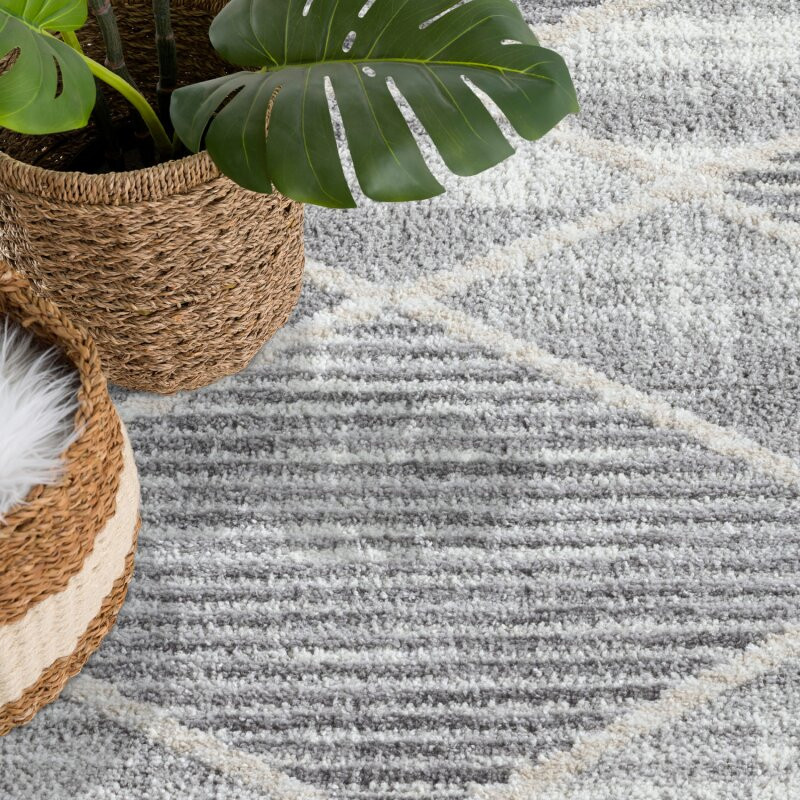 Koberec Flair 178 kruh šedý