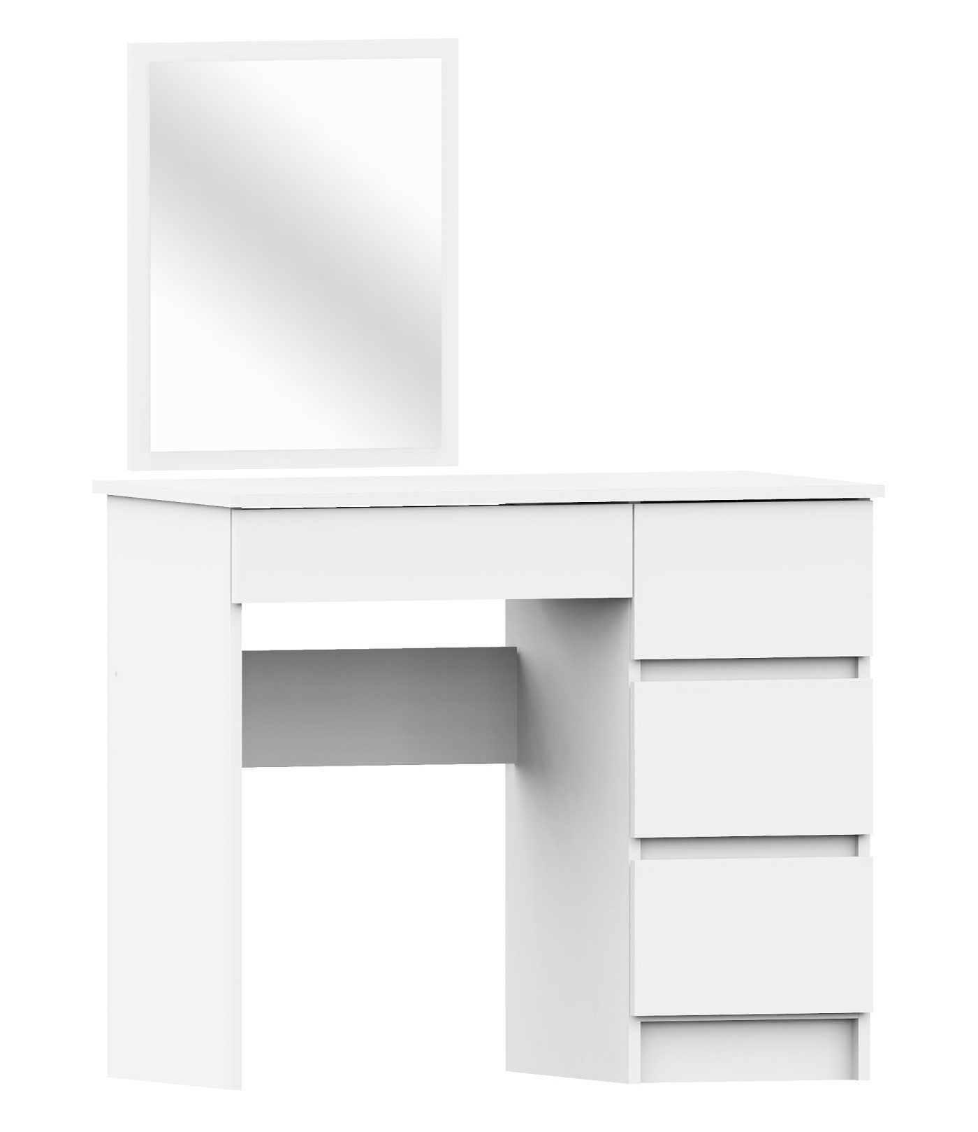 Toaletní stolek se zrcadlem T-6/SL 500x600 pravý, bílý
