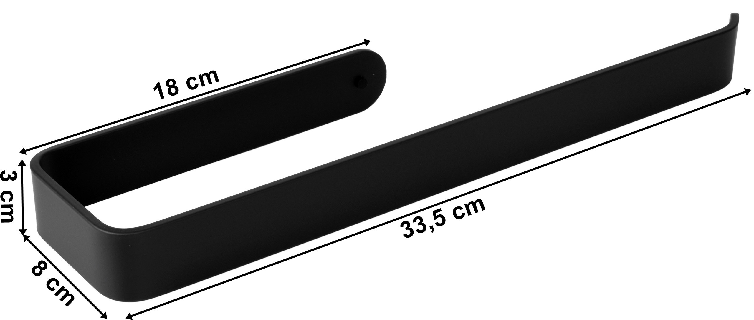 Nástěnný věšák na ručníky KIRAN Loft černý