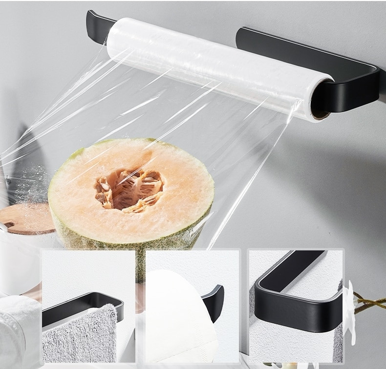 Nástěnný věšák na ručníky KIRAN Loft černý