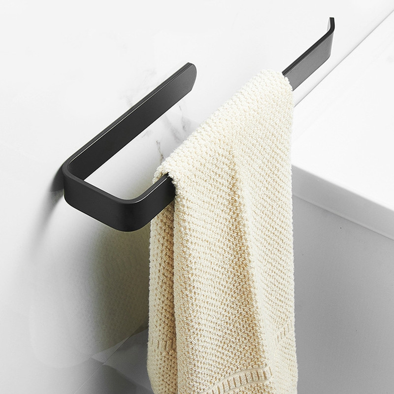 Nástěnný věšák na ručníky KIRAN Loft černý