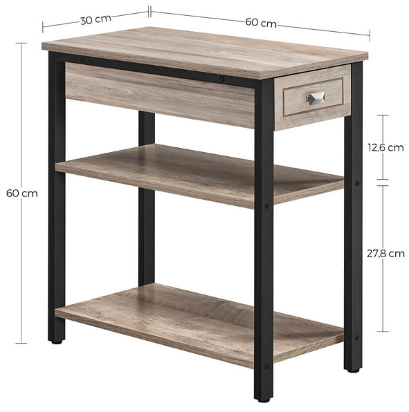 Úzký stolek se zásuvkou LET313B02