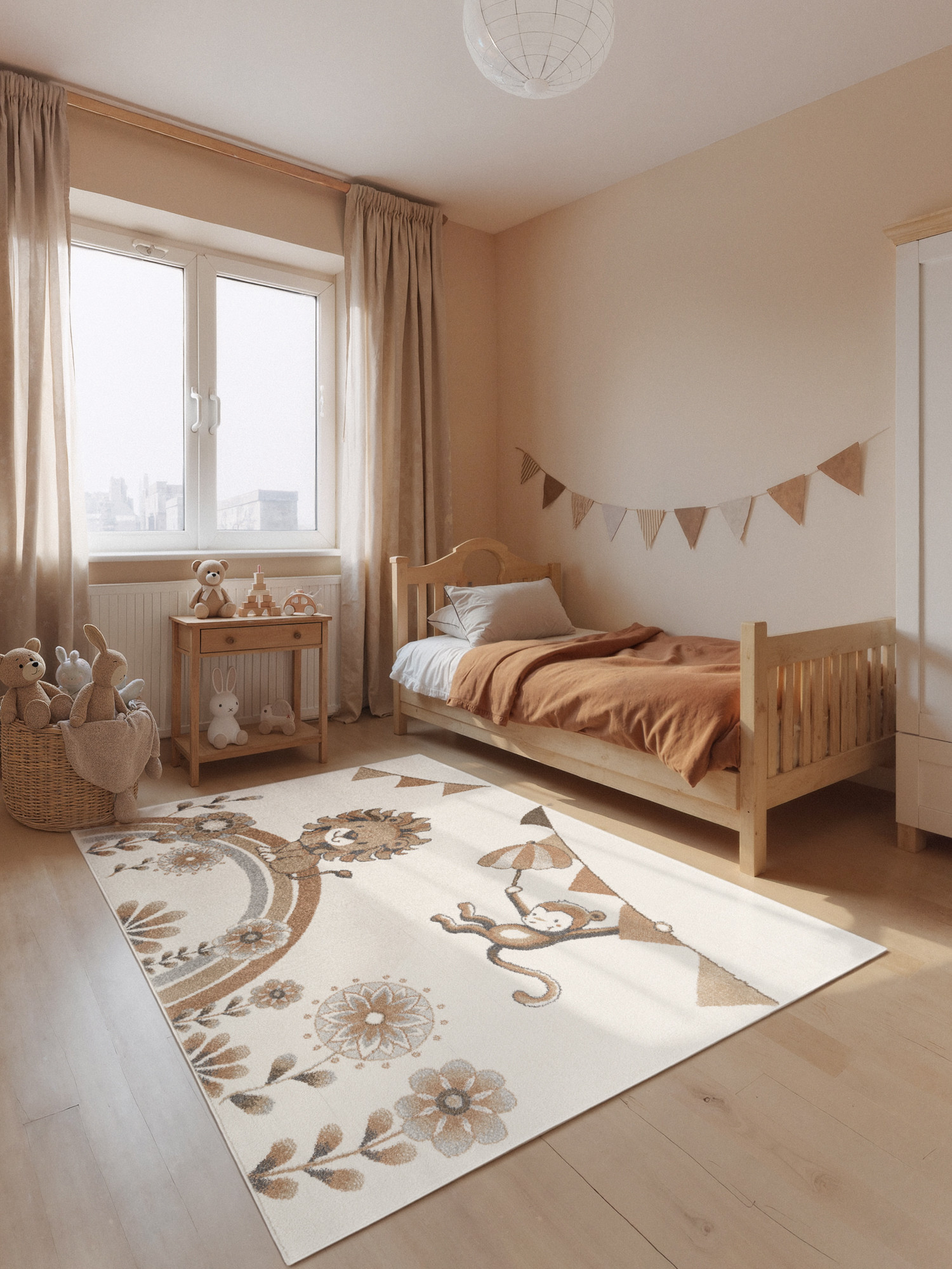 Koberec Villeroy & Boch BOHO KIDS Roar like a Lion Summer Party krémový