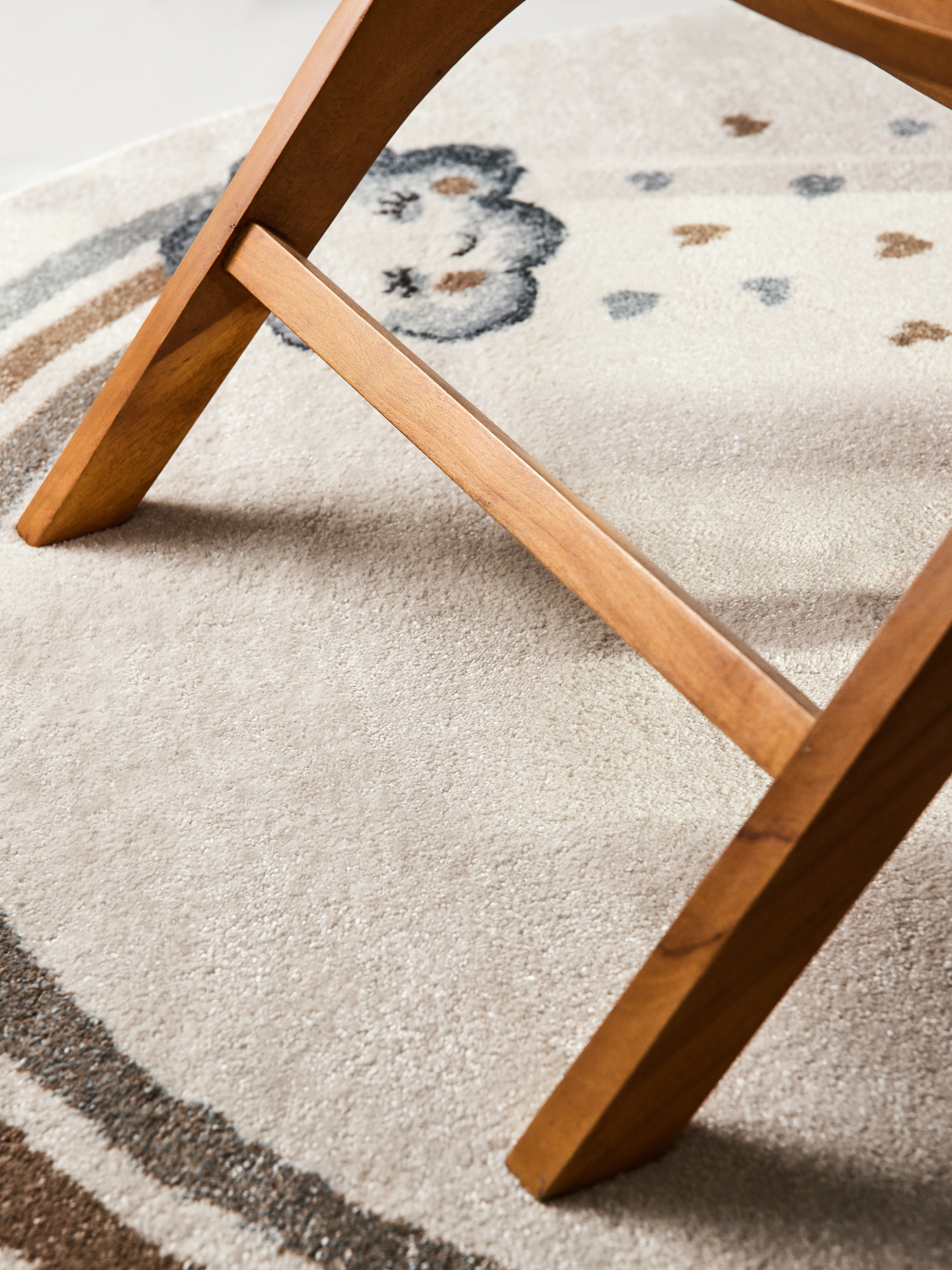 Koberec Villeroy & Boch BOHO KIDS Round Walk like an Elephant Rainbow krémový kruh