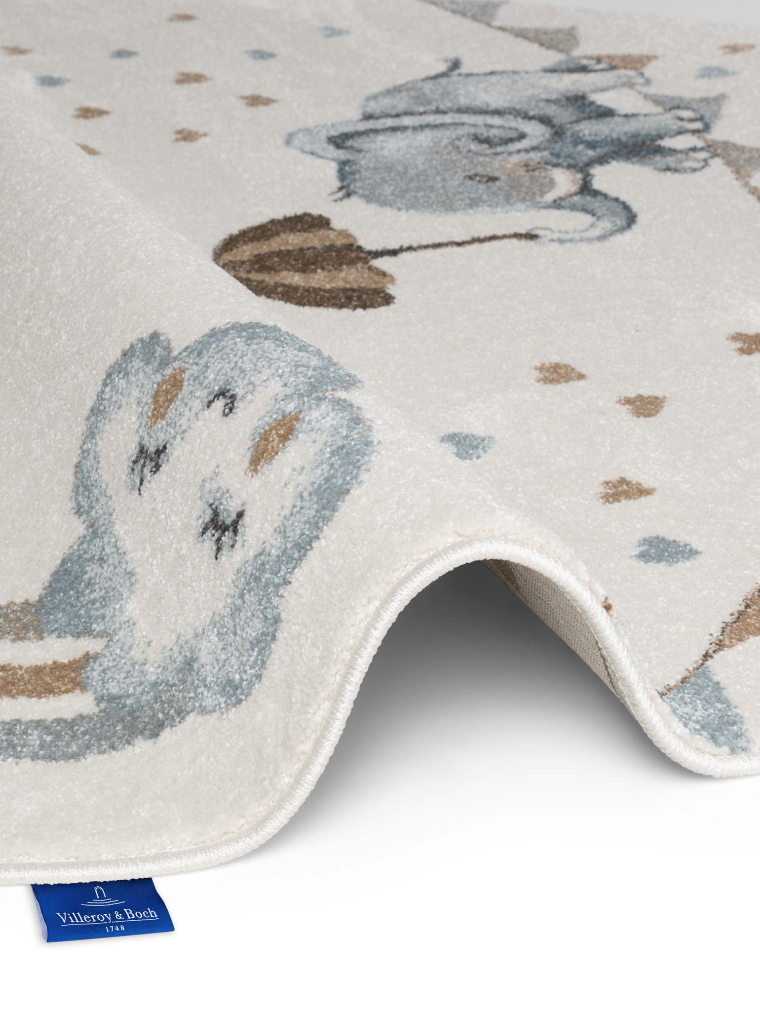 Koberec Villeroy & Boch BOHO KIDS Round Walk like an Elephant Rainbow krémový kruh