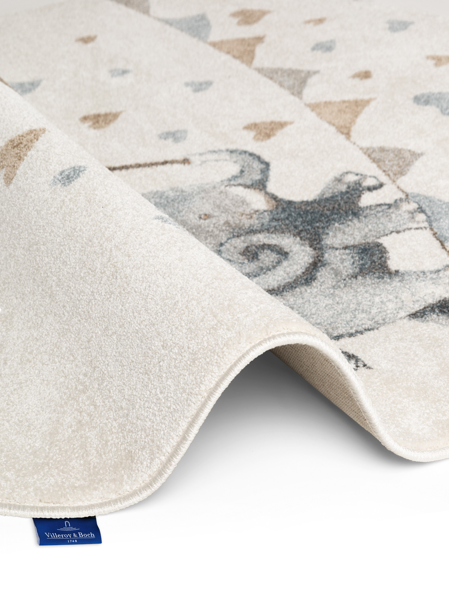 Koberec Villeroy & Boch BOHO KIDS Round Walk like an Elephant Rainy krémový kruh