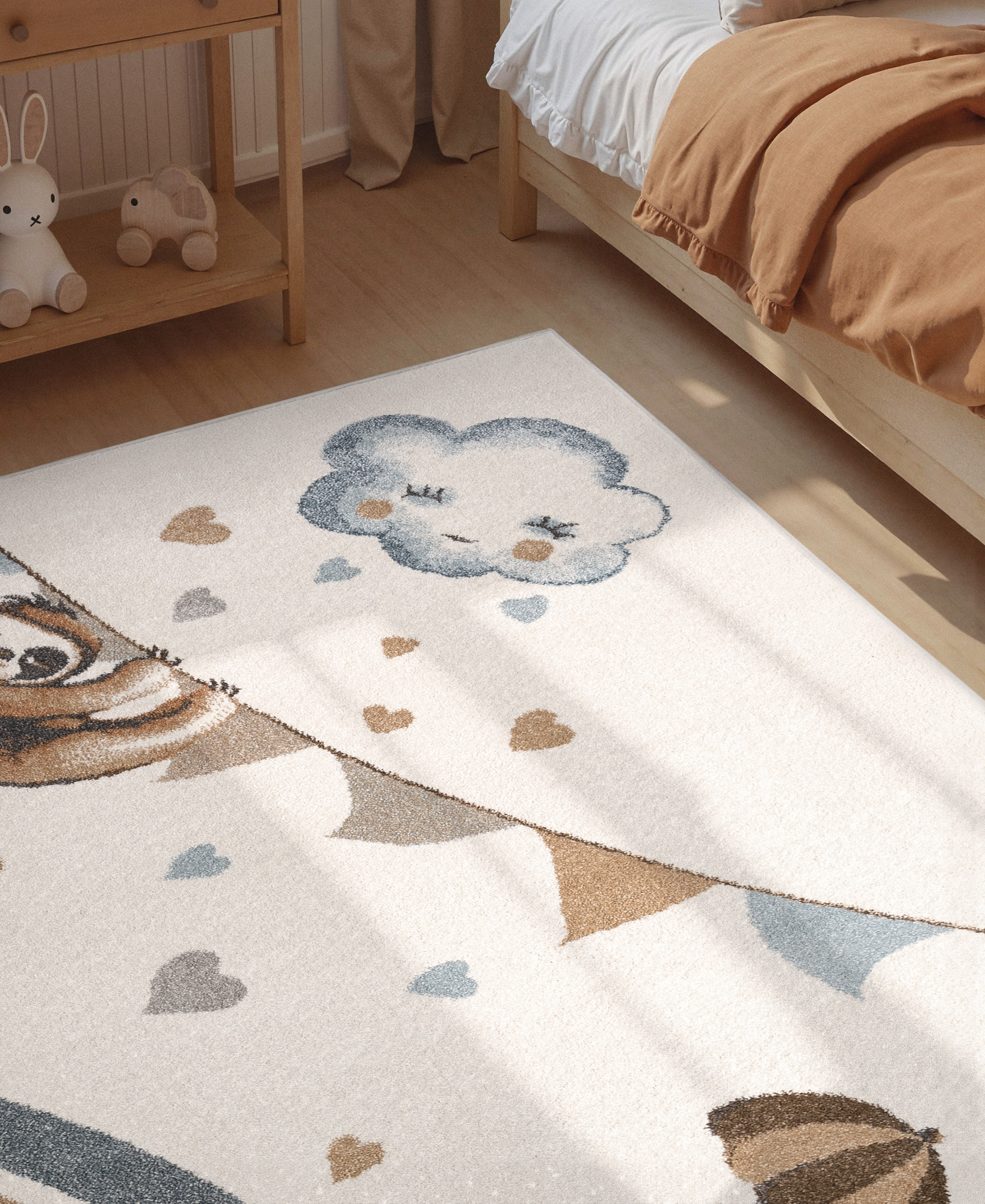 Koberec Villeroy & Boch BOHO KIDS Walk like an Elephant Rainy Party krémový
