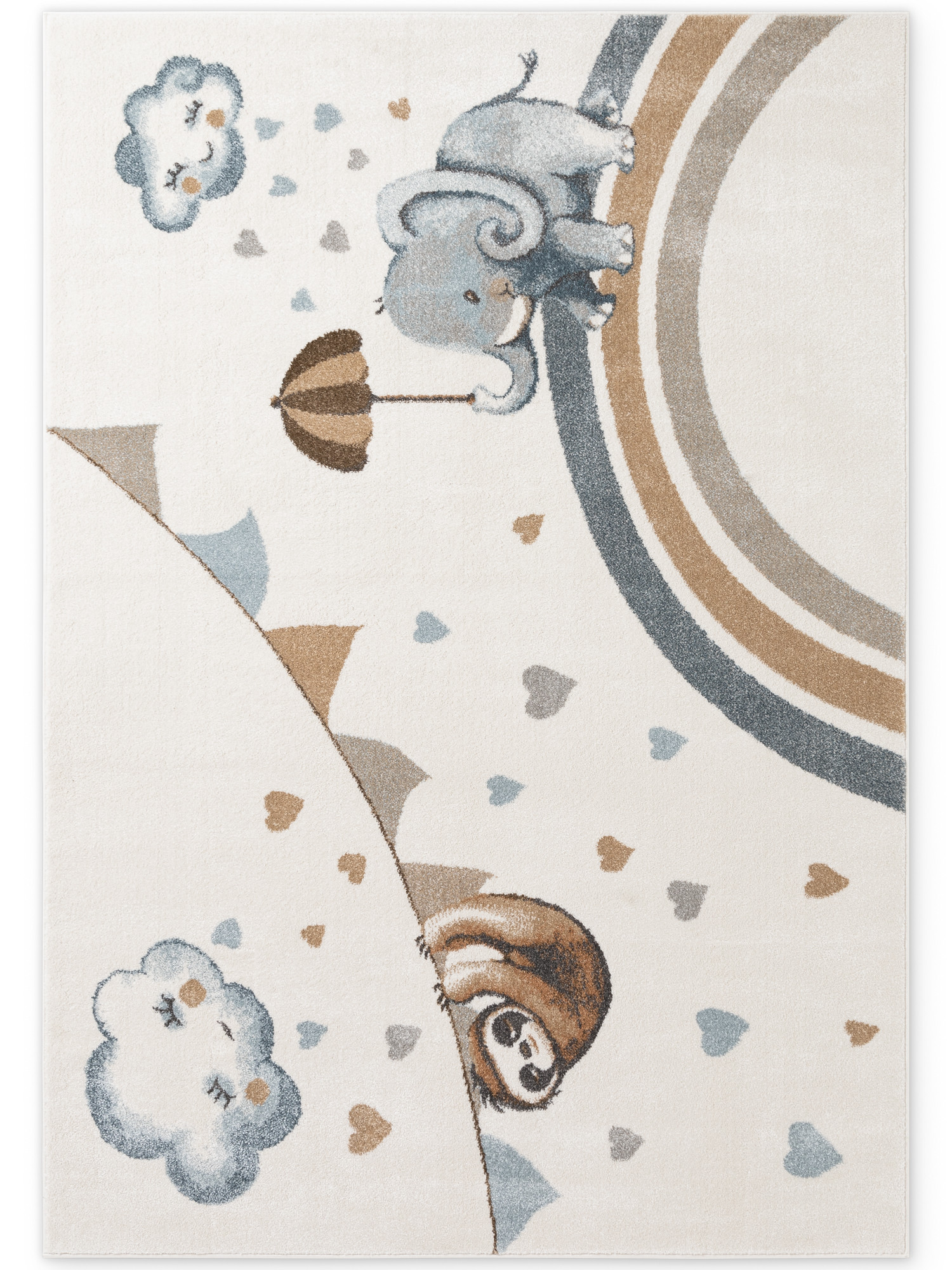 Koberec Villeroy & Boch BOHO KIDS Walk like an Elephant Rainy Party krémový
