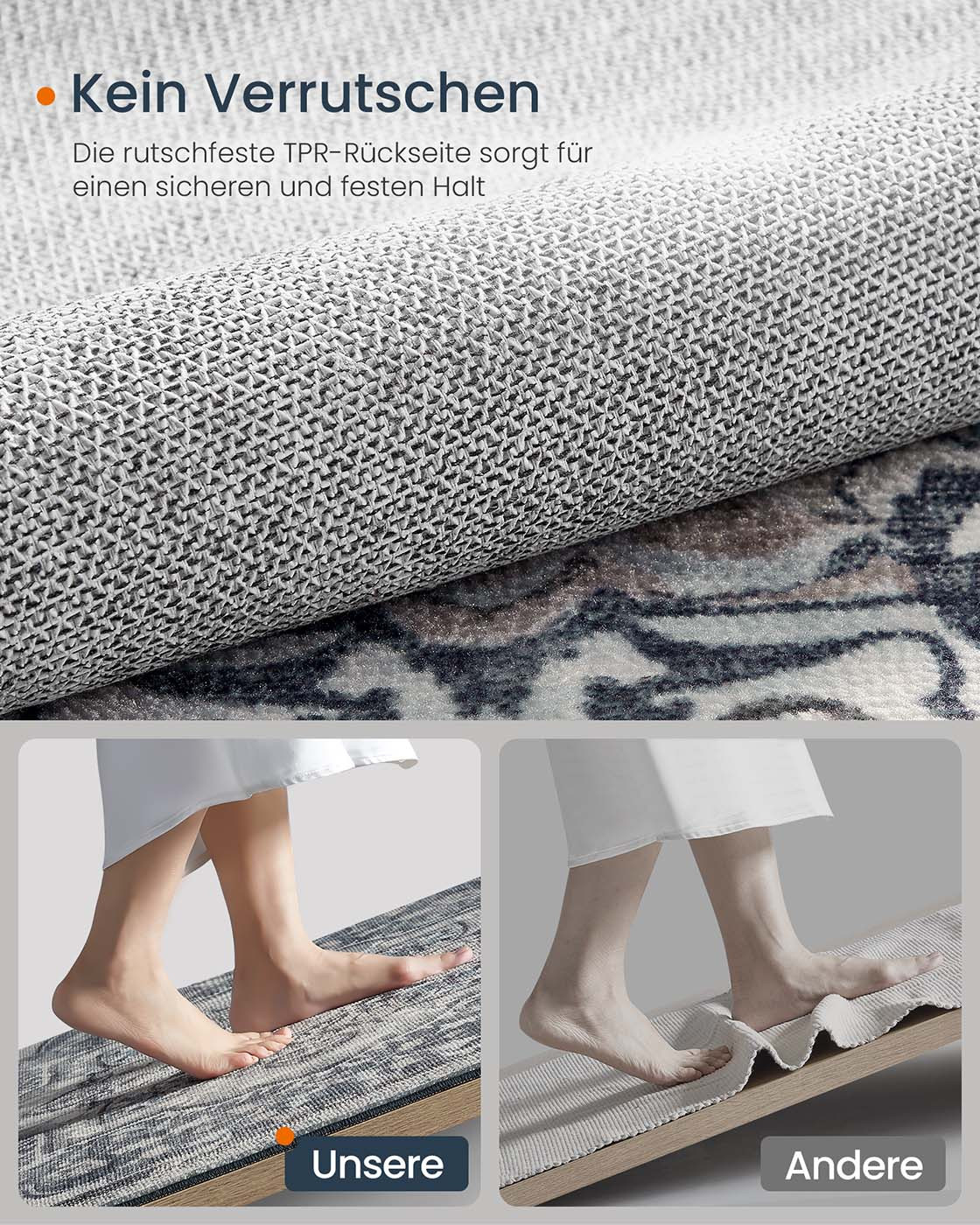 Koberec Vintage šedý / modrý