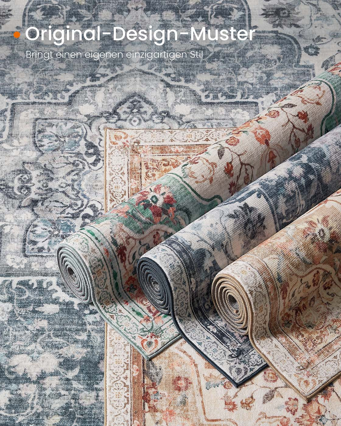 Koberec Vintage šedý / modrý