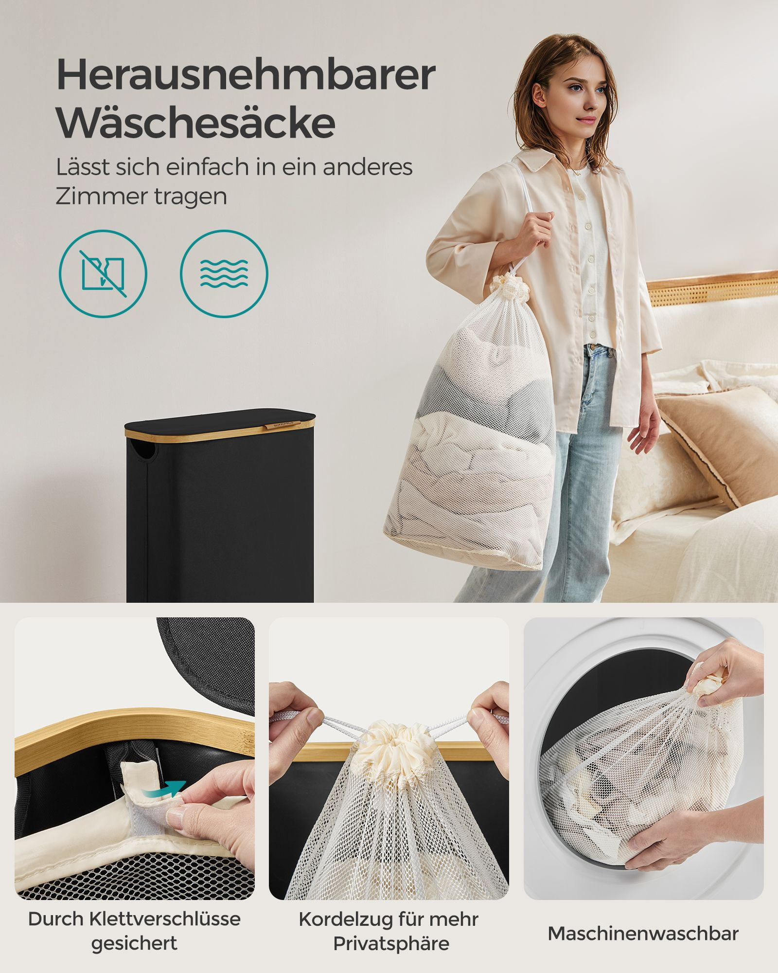 Prádelní koš 65L LCB506B01