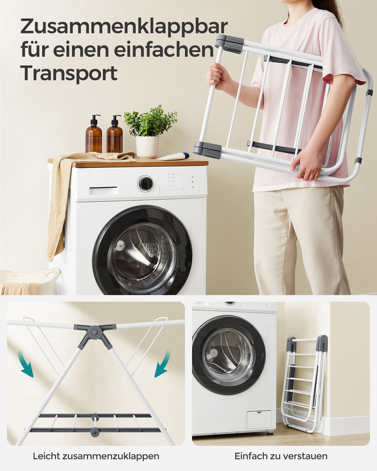 Stojací sušák na prádlo LLR504W01