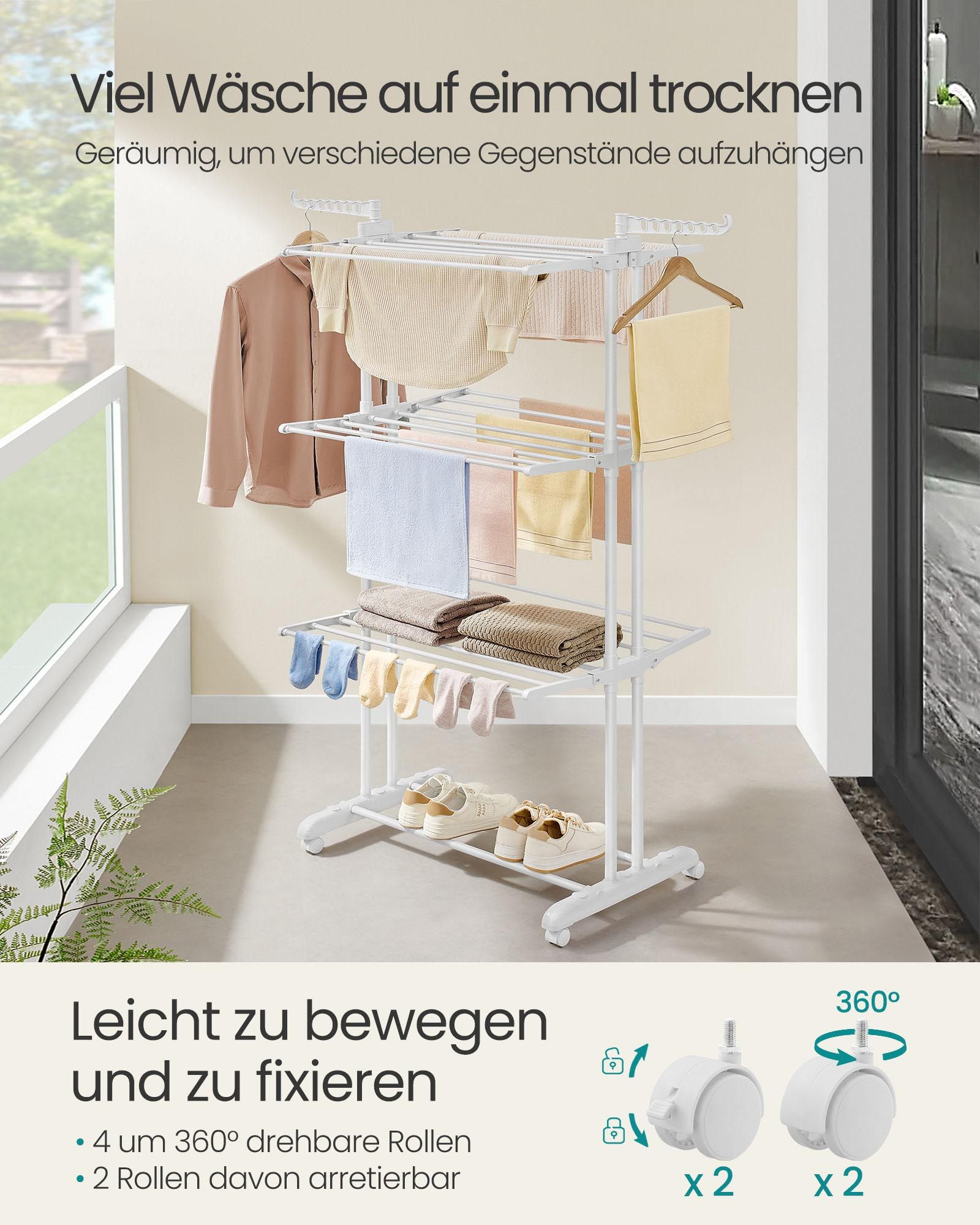 Stojací sušák na prádlo LLR701W03