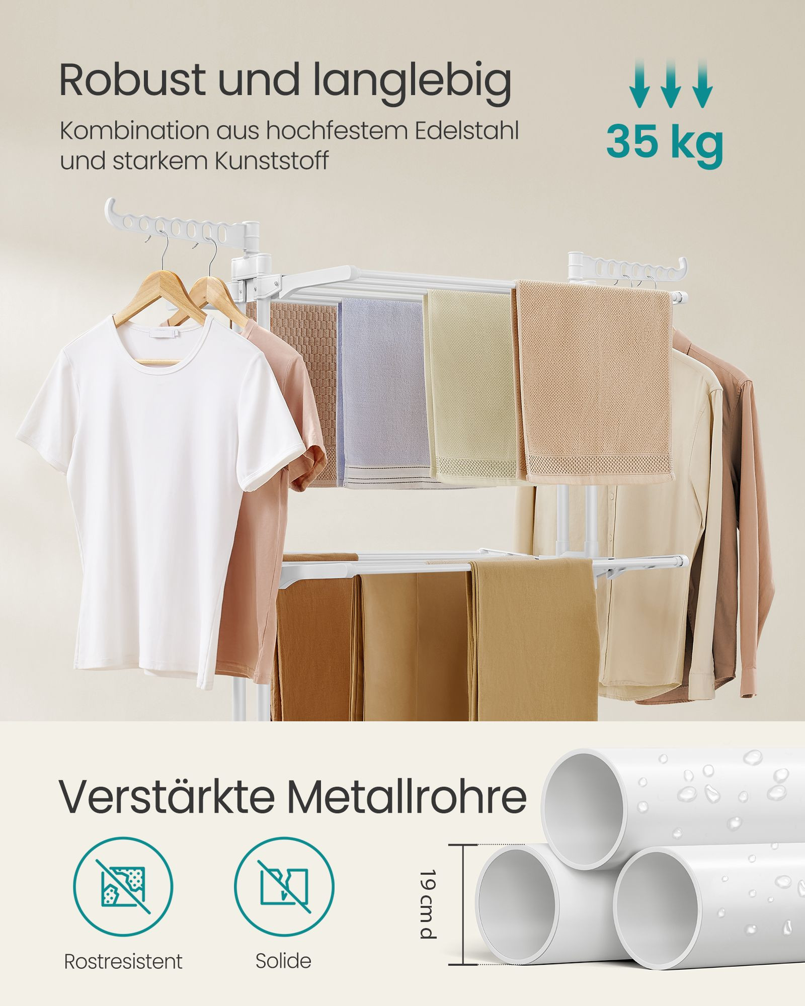 Stojací sušák na prádlo LLR701W03