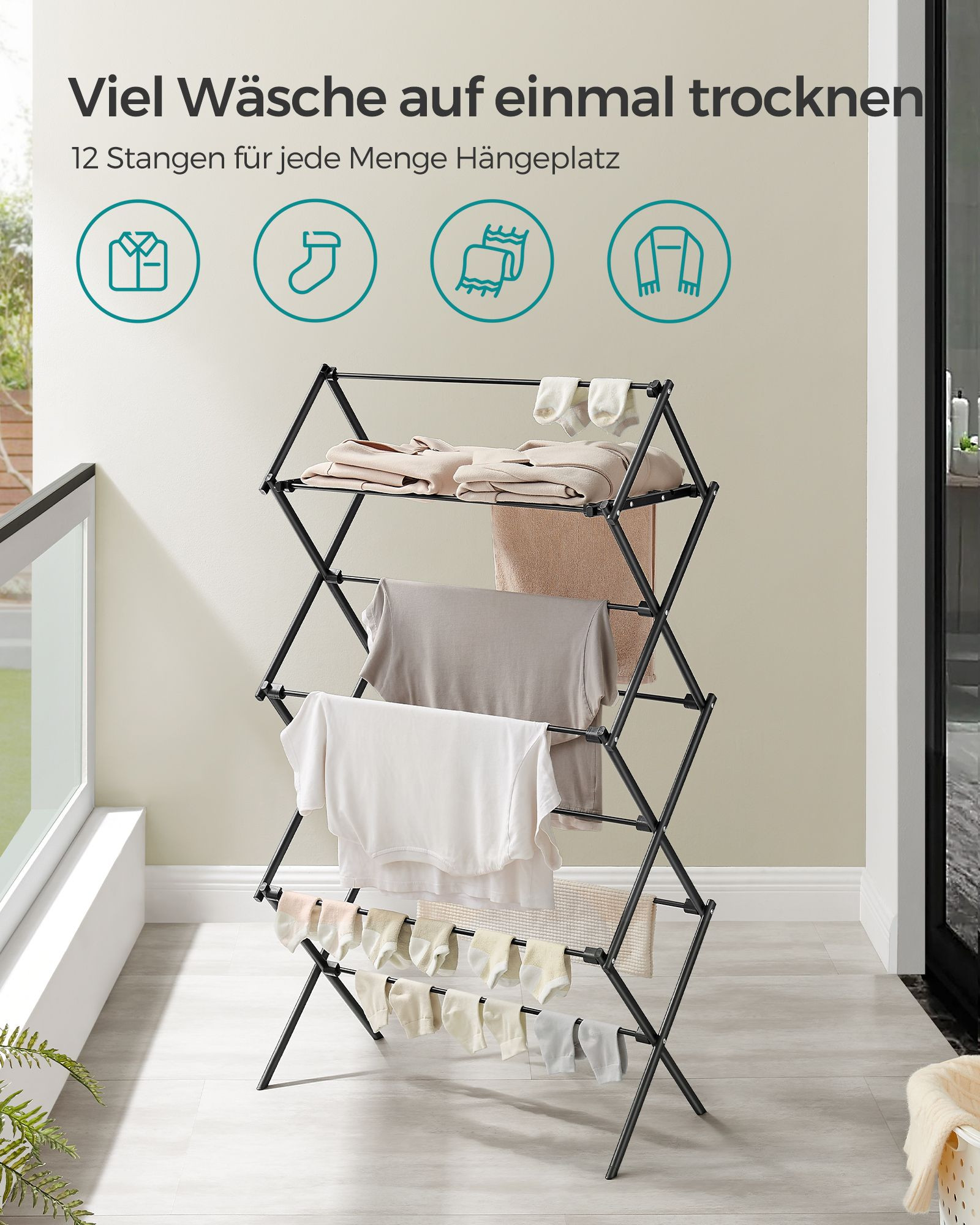 Stojací sušák na prádlo LLR770B01