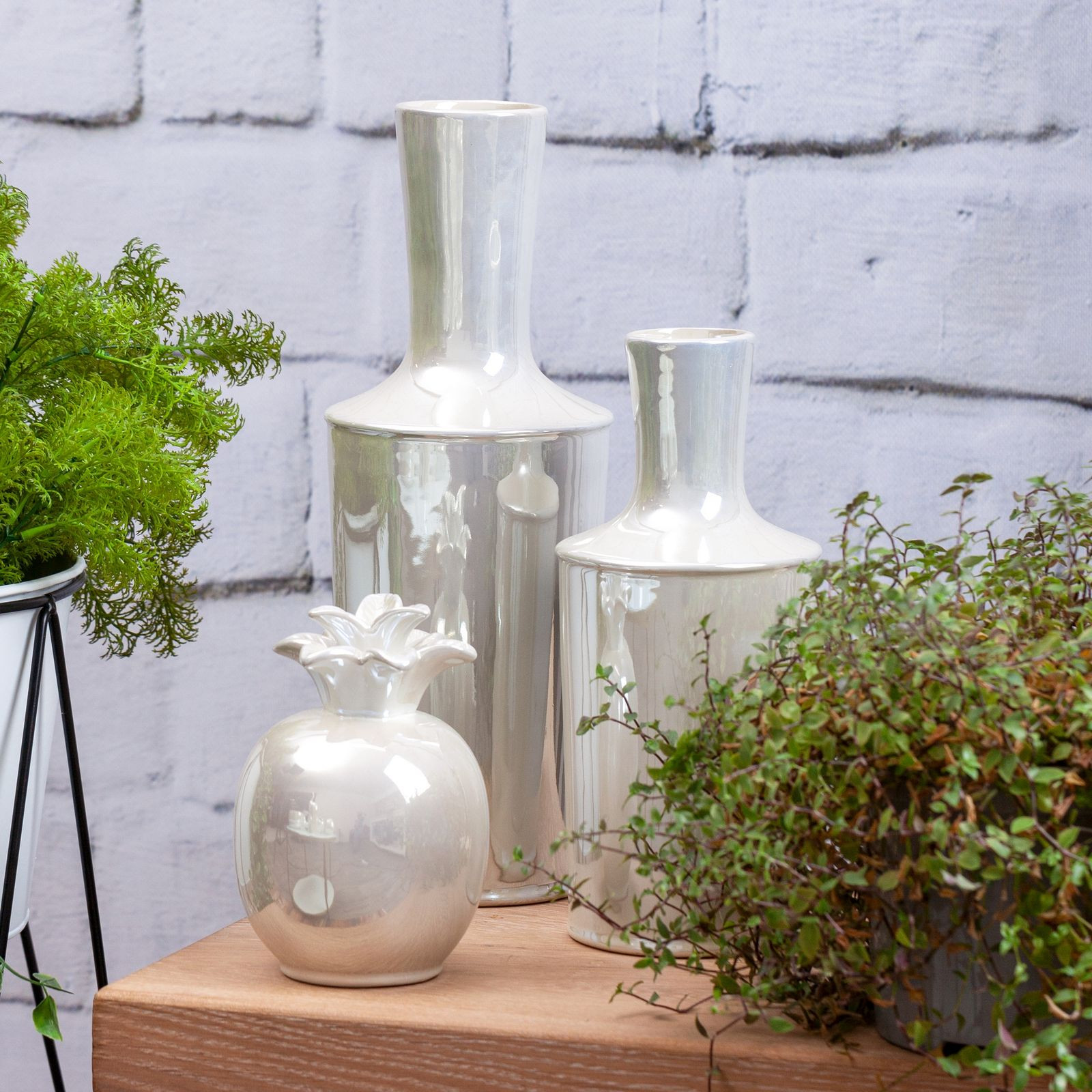 Váza SIMONA3 02 perlová