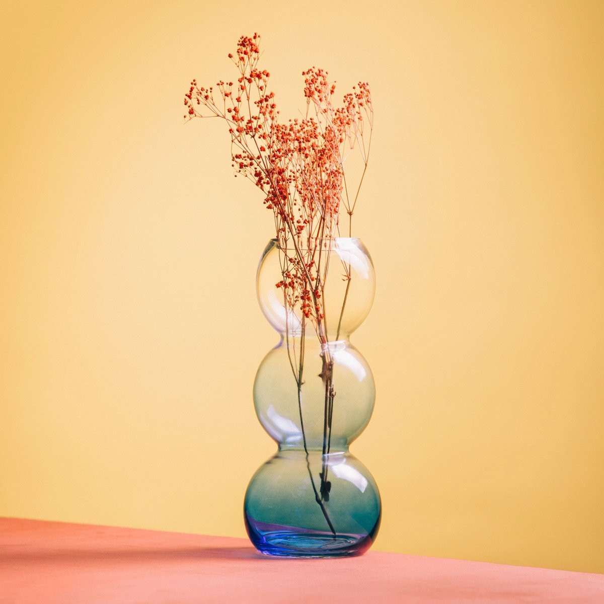 Váza VAZIA průsvitná / modrá 726804