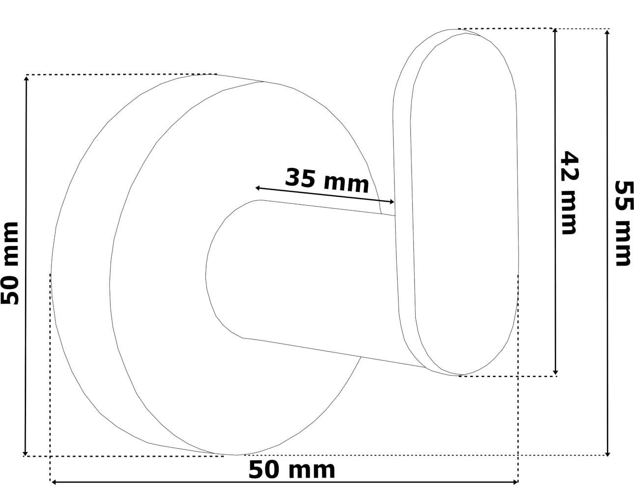 Koupelnový věšák MOKOS černý