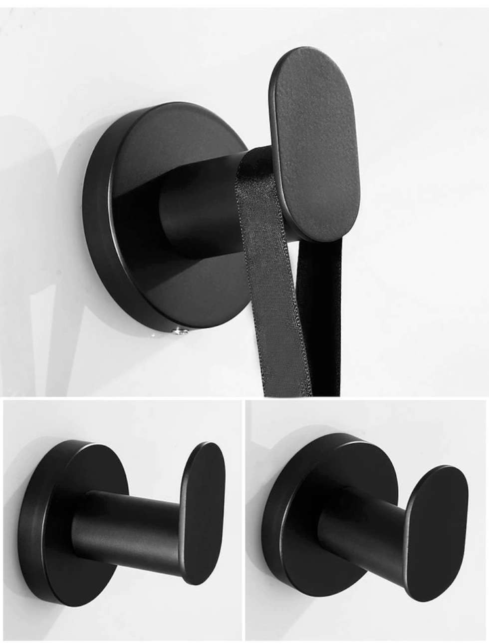 Koupelnový věšák MOKOS černý