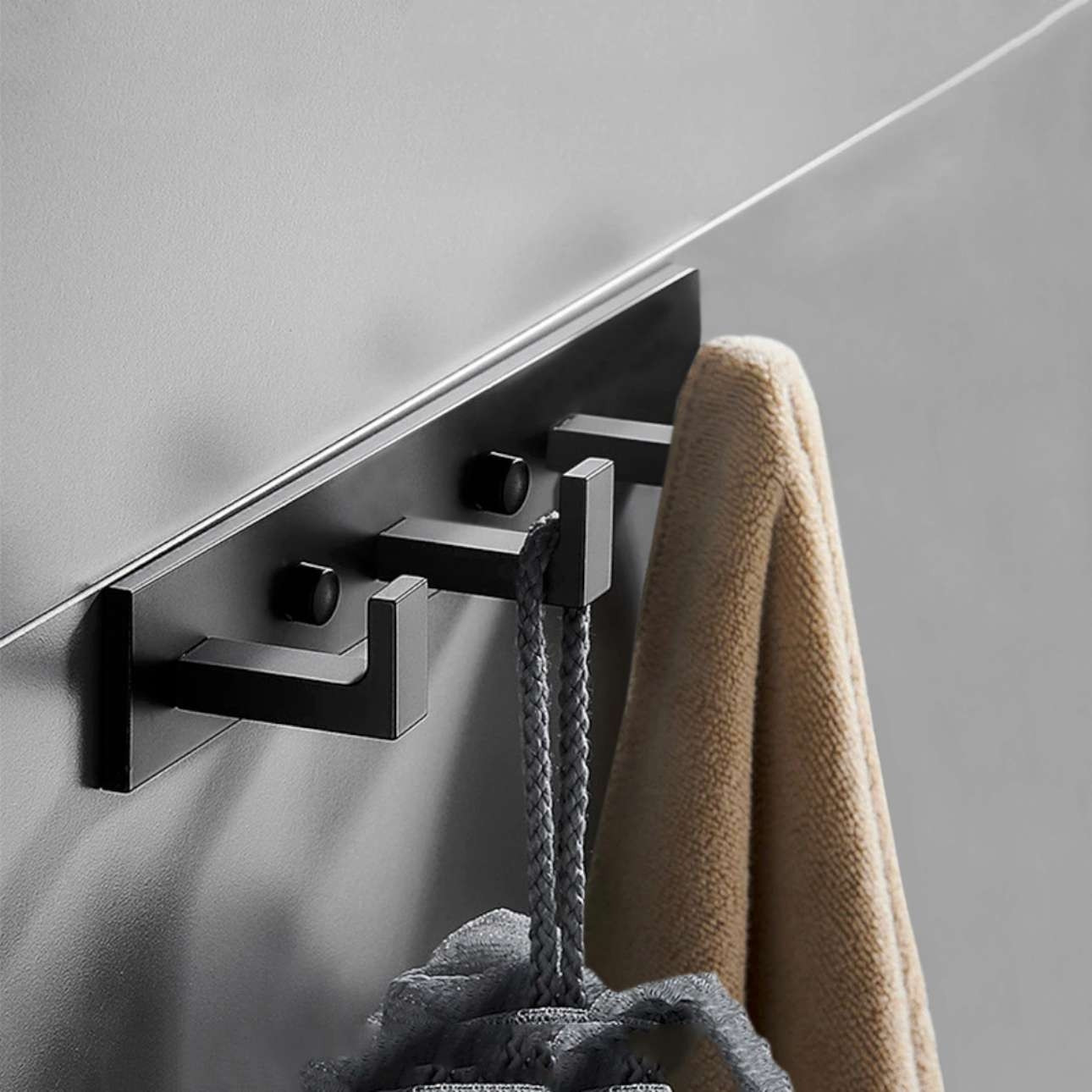 Koupelnový věšák TRIO Loft černý