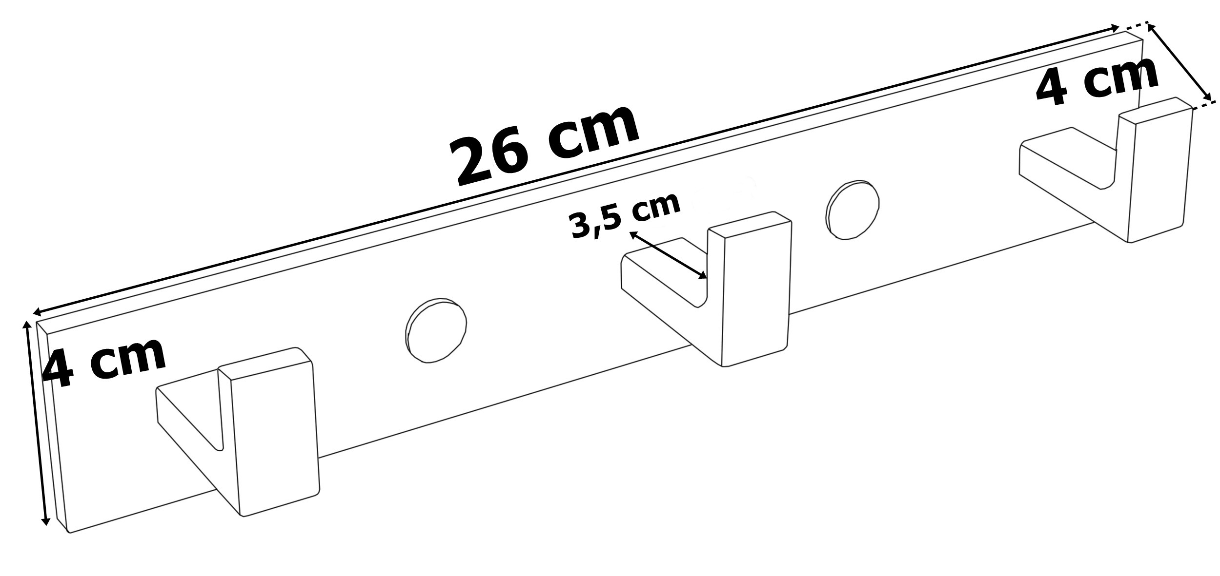 Koupelnový věšák TRIO Loft černý