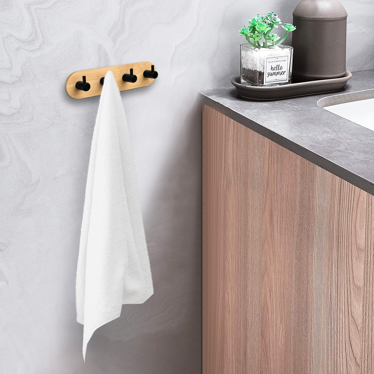 Koupelnový věšák KENDAR 4 háčky