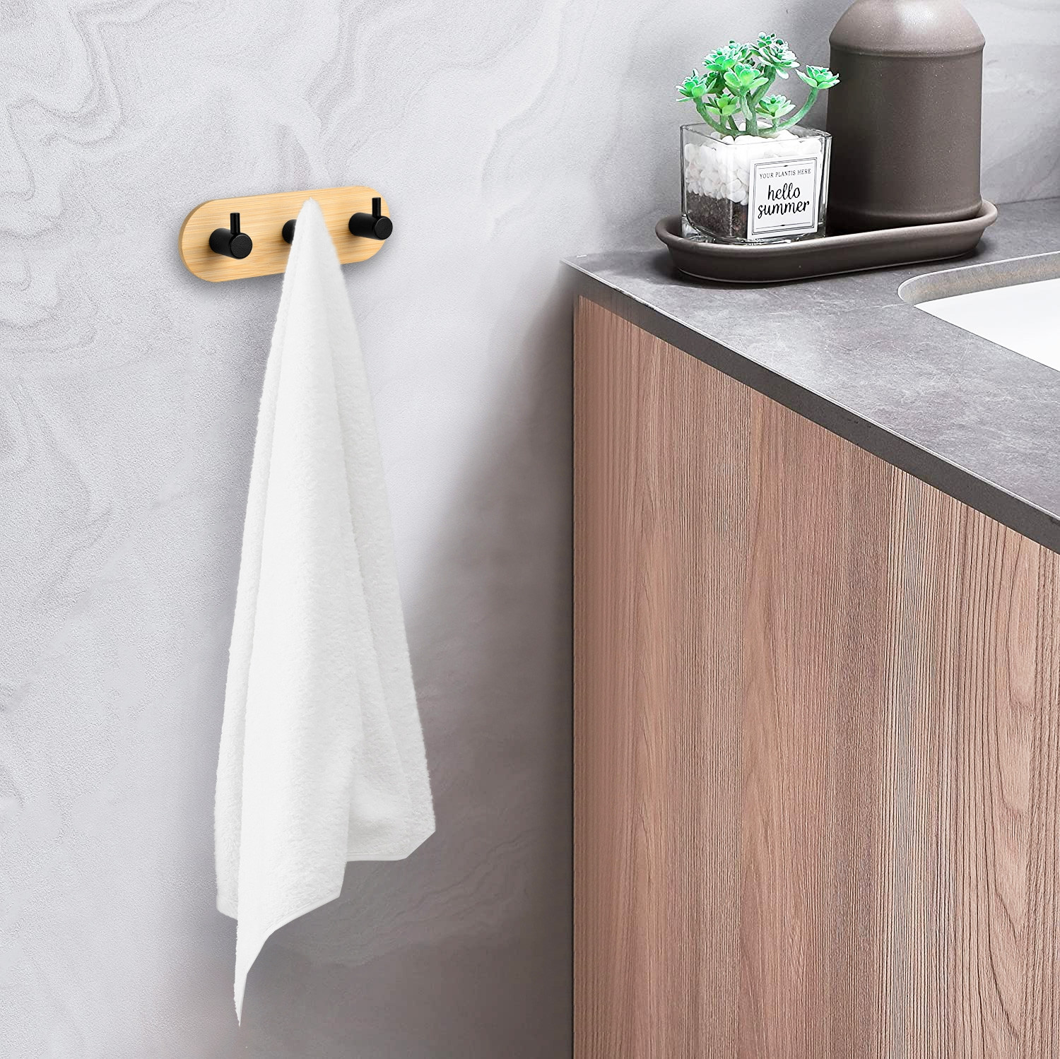 Koupelnový věšák KENDAR 3 háčky