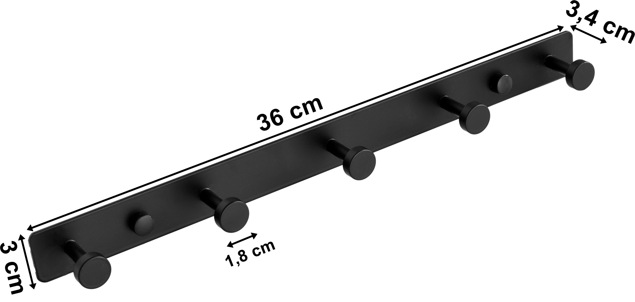 Koupelnový věšák TANGER Loft černý