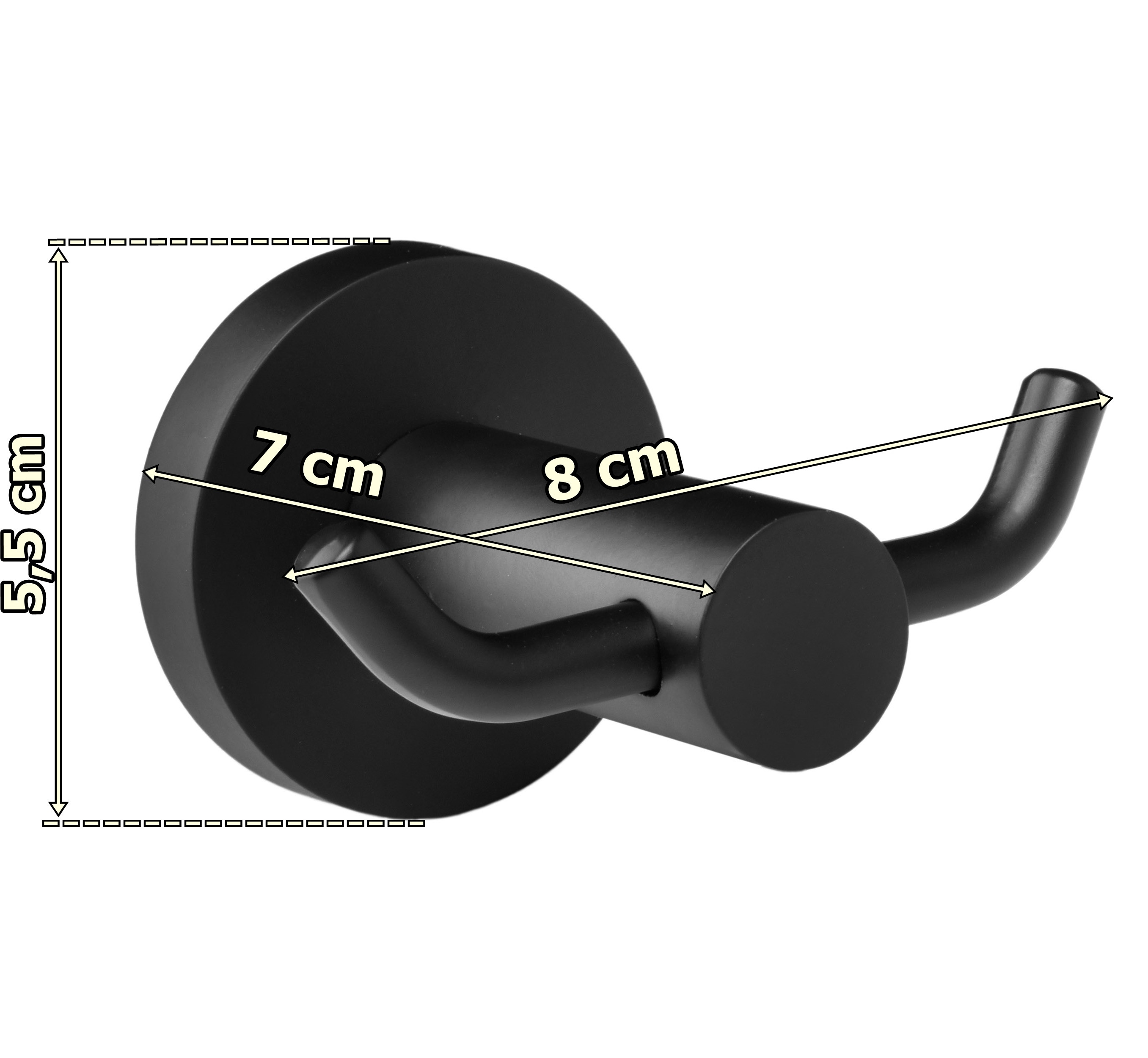 Koupelnový věšák GIARAS černý