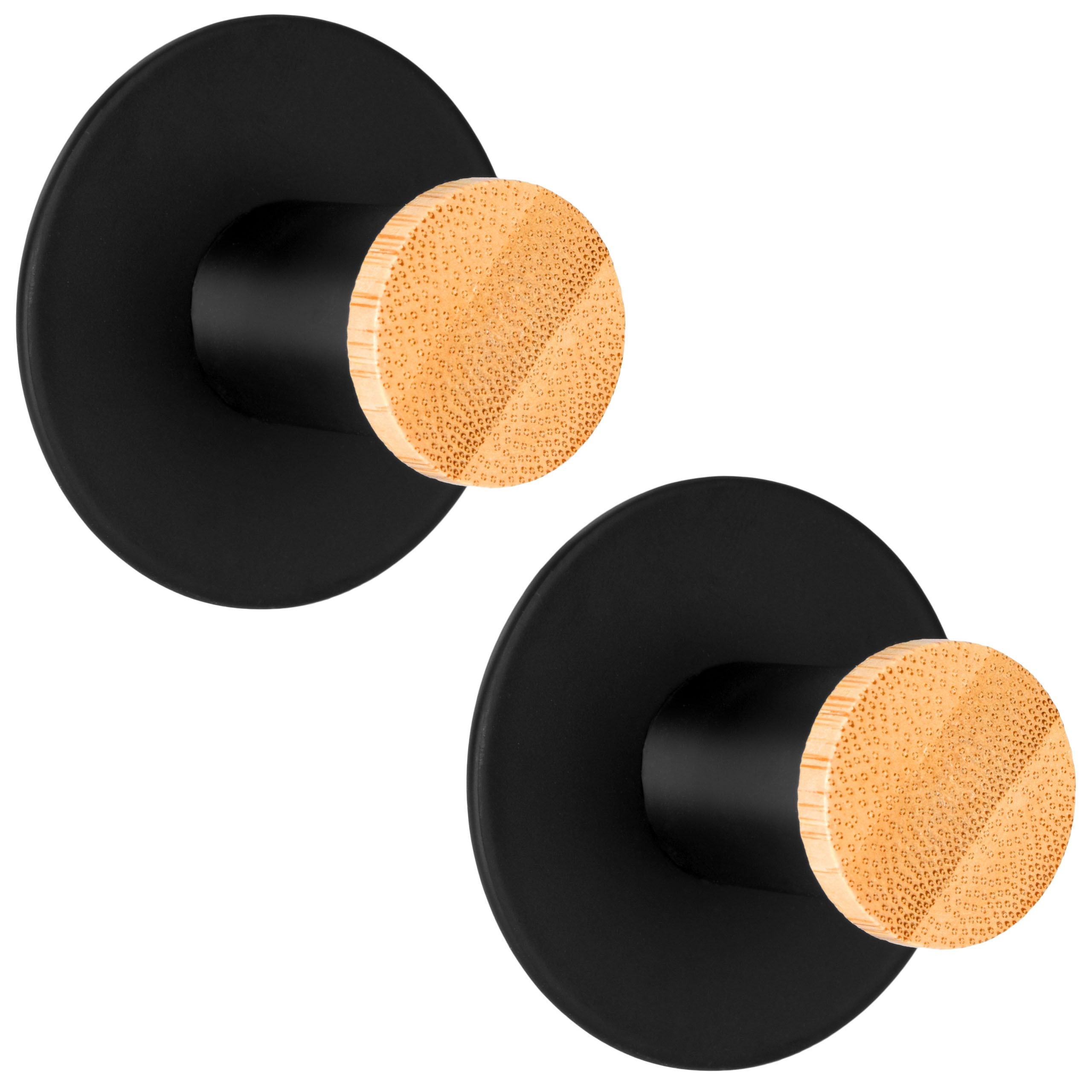 Sada dvou koupelnových věšáků KOVIR černá (2 ks)