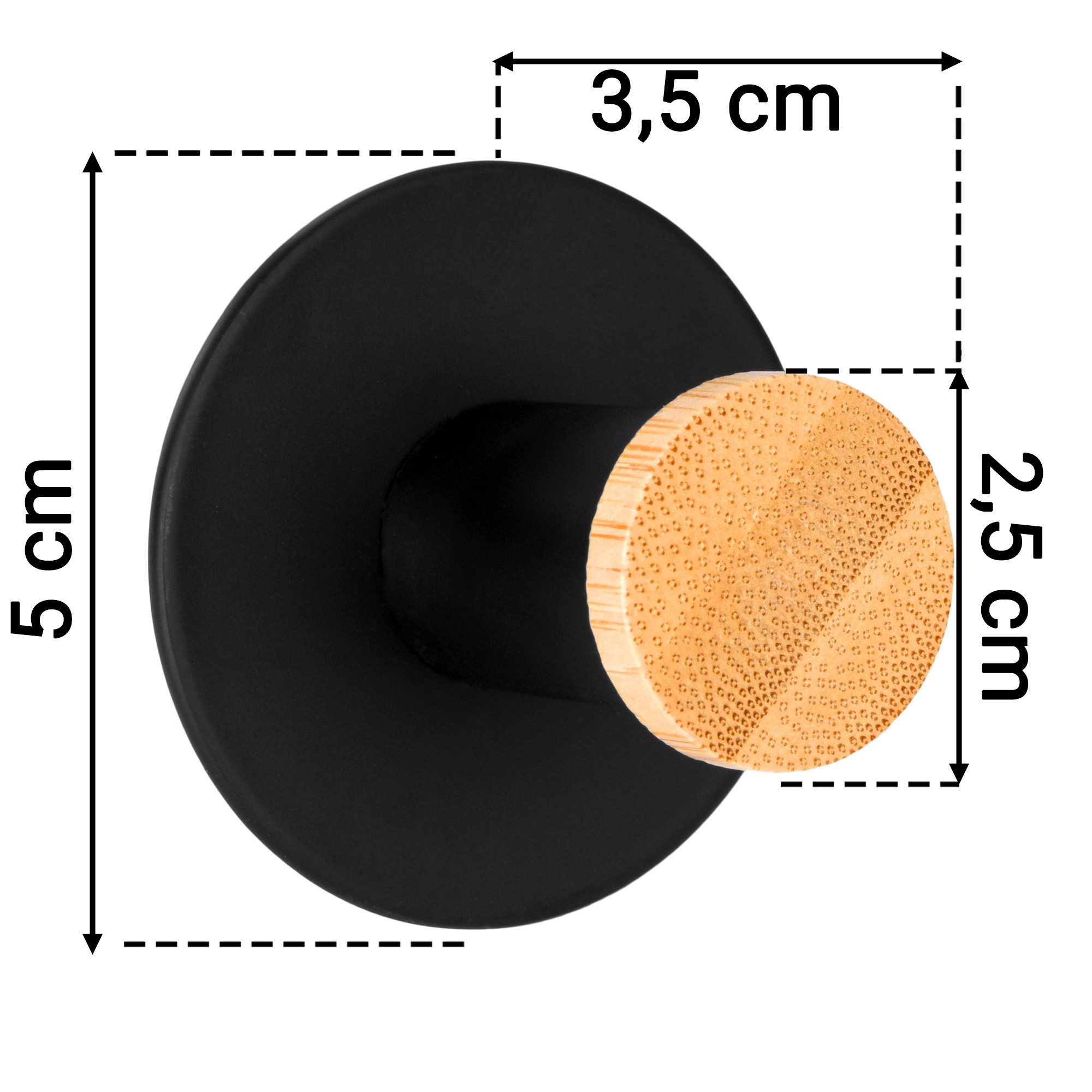 Sada dvou koupelnových věšáků KOVIR černá (2 ks)