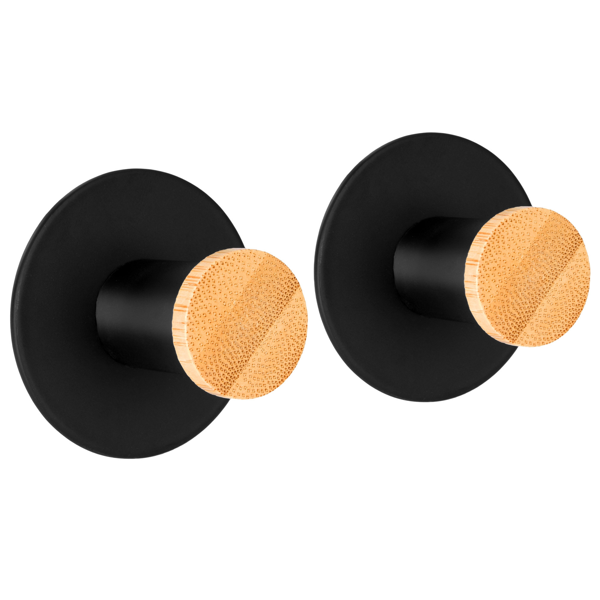 Sada dvou koupelnových věšáků KOVIR černá (2 ks)