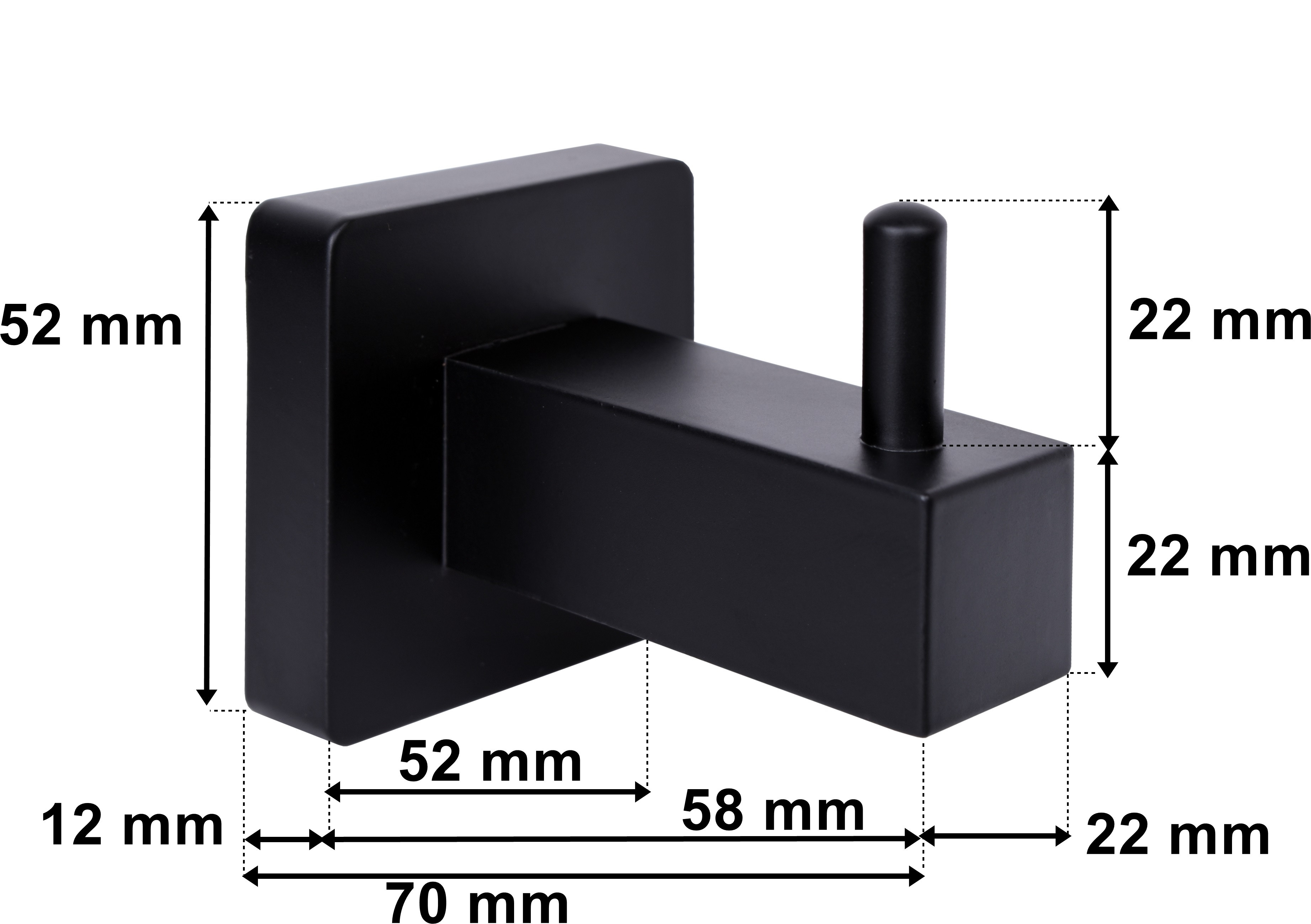 Koupelnový věšák PATRAS černý