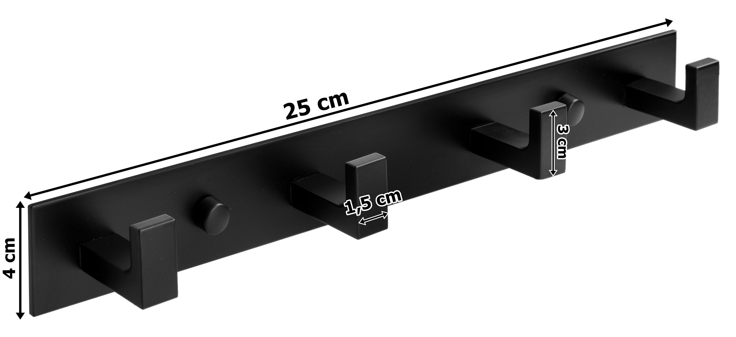 Koupelnový věšák TESSERA černý