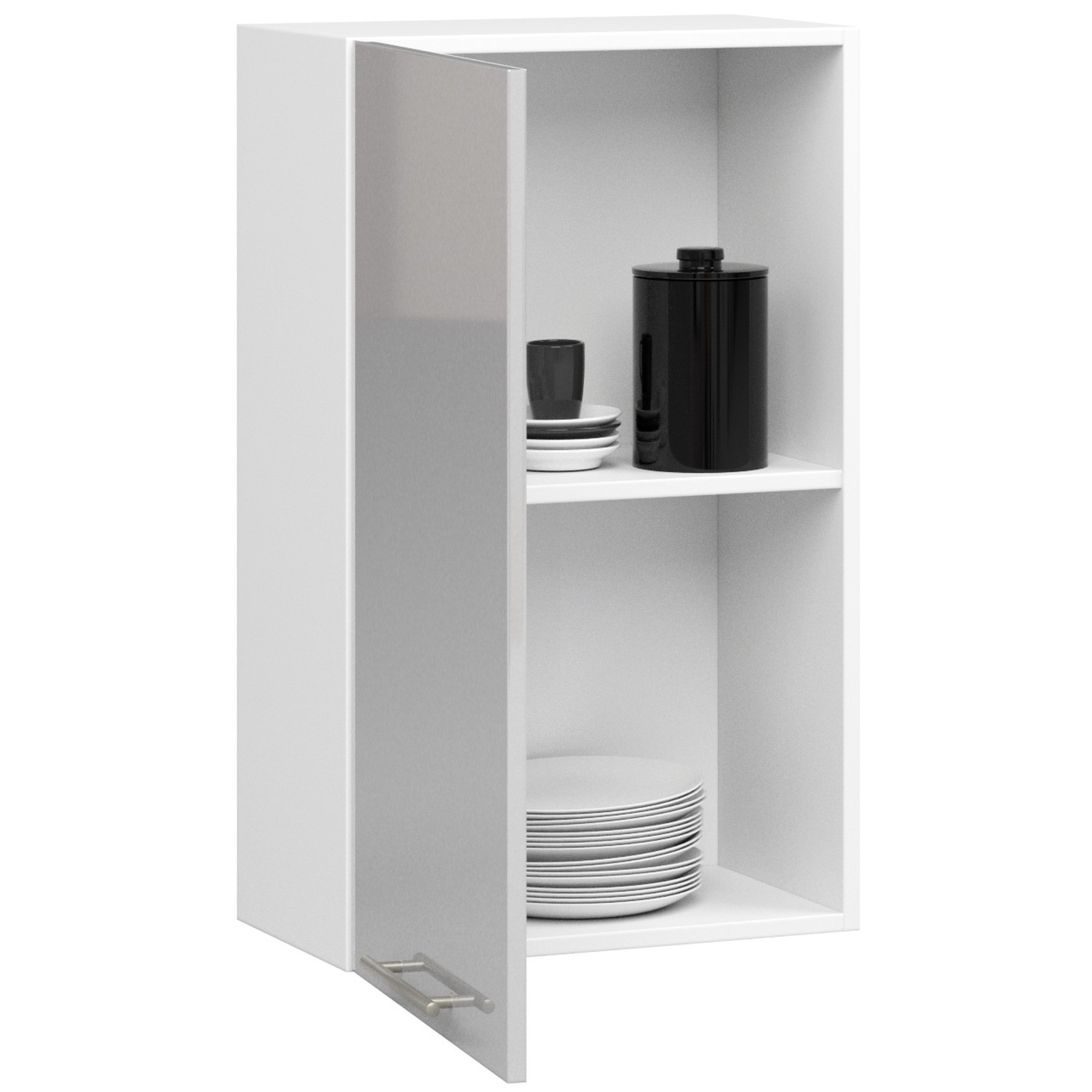 Horní kuchyňská skříňka OLIWIA W 50 H720 bílá / metalická, lesk