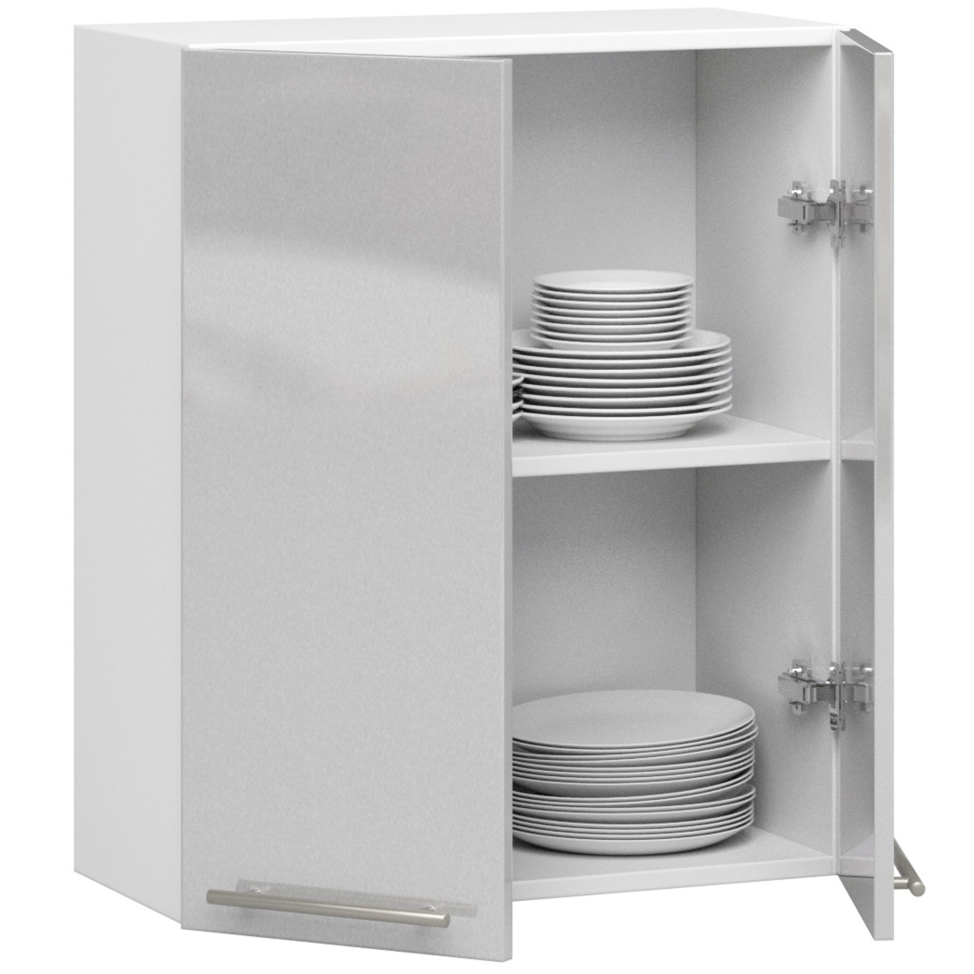 Horní kuchyňská skříňka OLIWIA W 60 H720 bílá / metalická, lesk