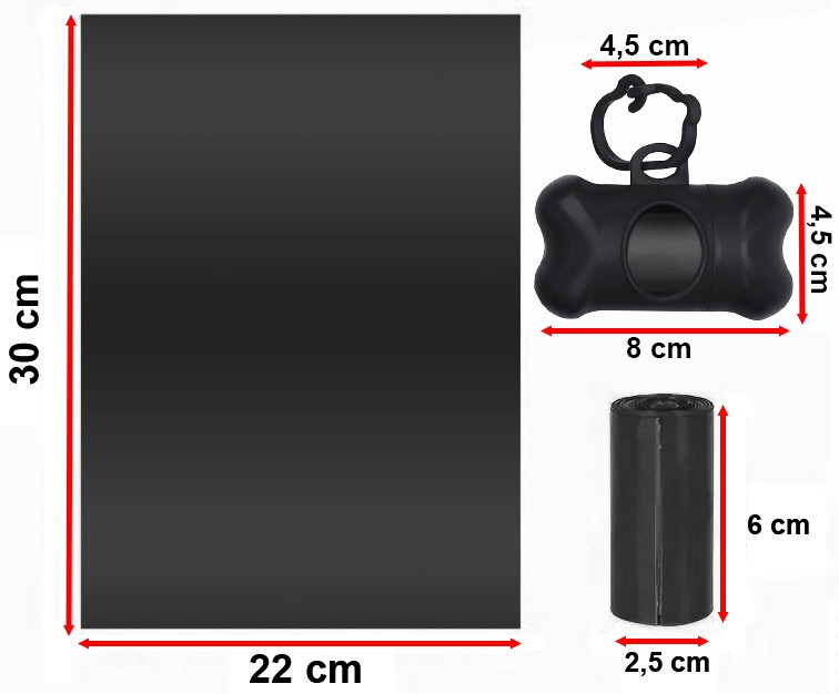 Pouzdro na sáčky pro psy BUSTER s rolkami (70 ks)