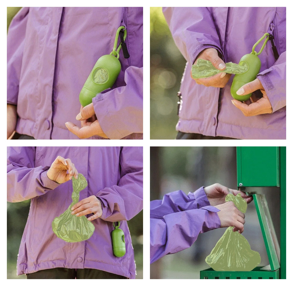 Pouzdro na sáčky pro psy GIZMO s rolkami (20 ks)