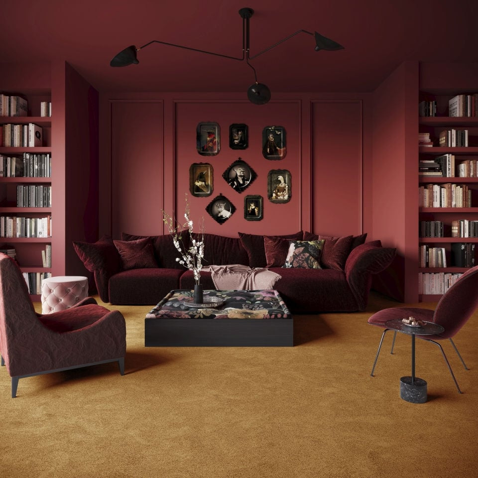 Metrážový koberec SCENERY oranžový