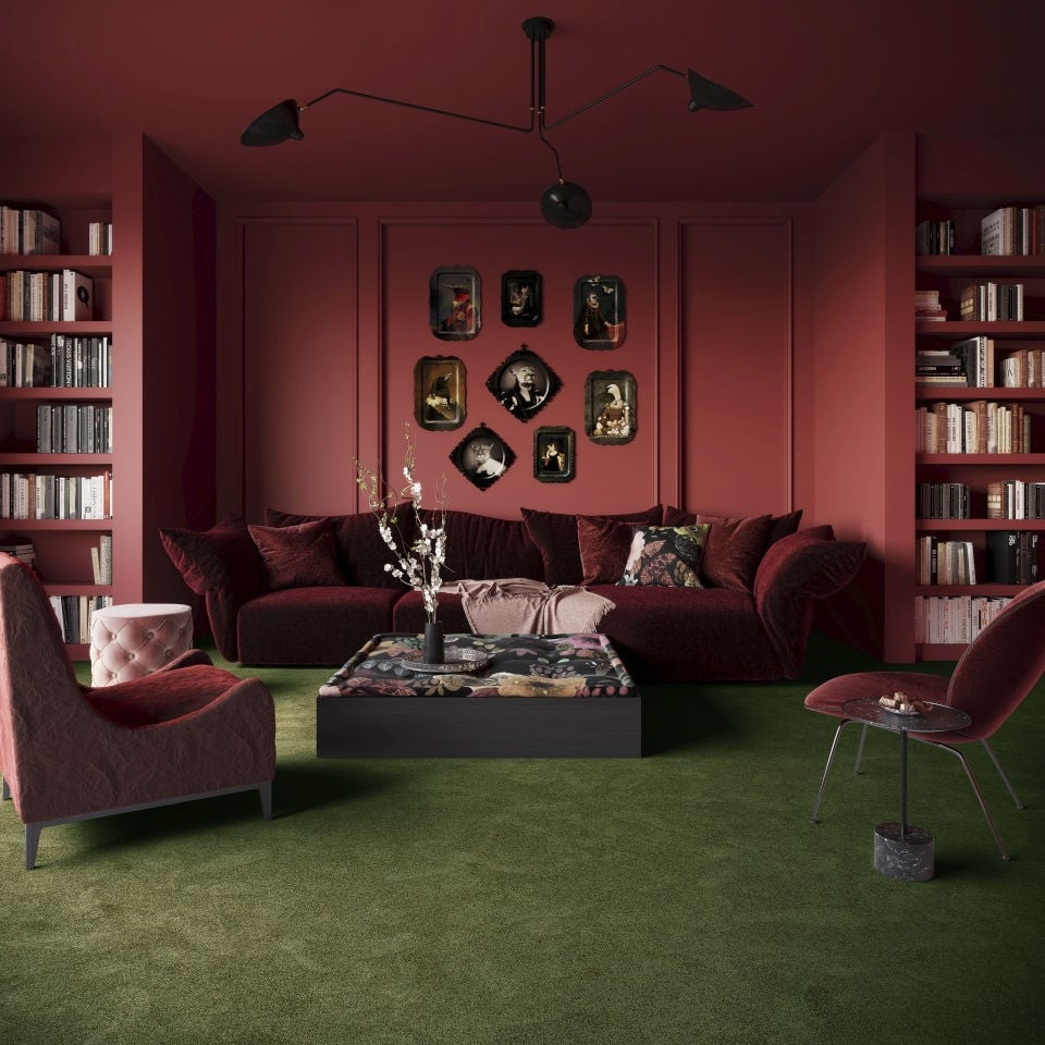 Metrážový koberec SCENERY zelený