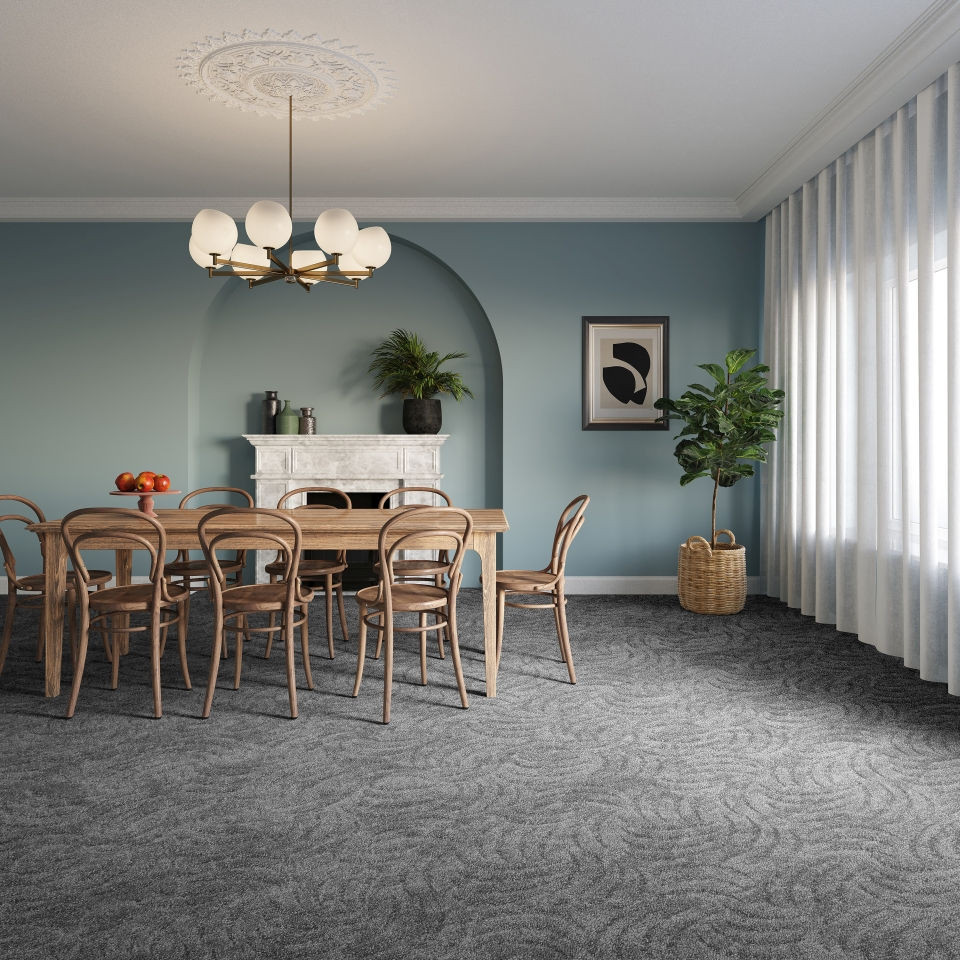 Metrážový koberec WAVES šedý