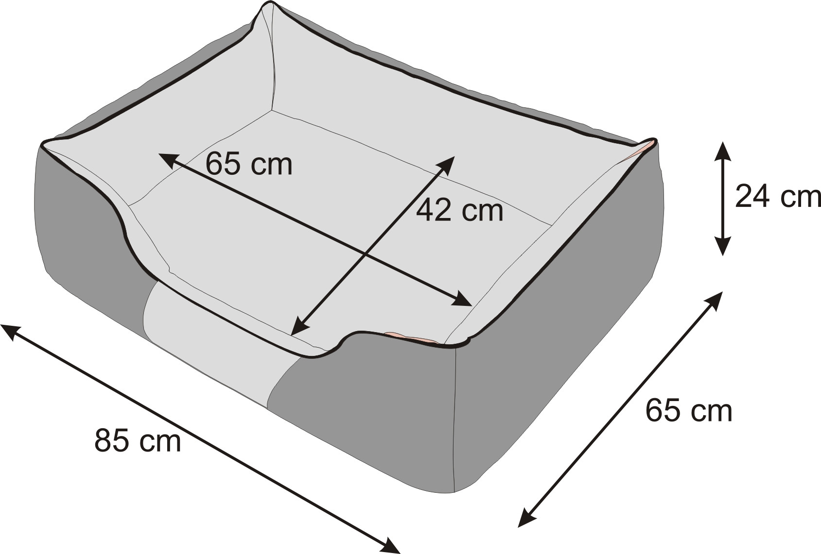 Pelíšek COMFORT XL černý ekolen