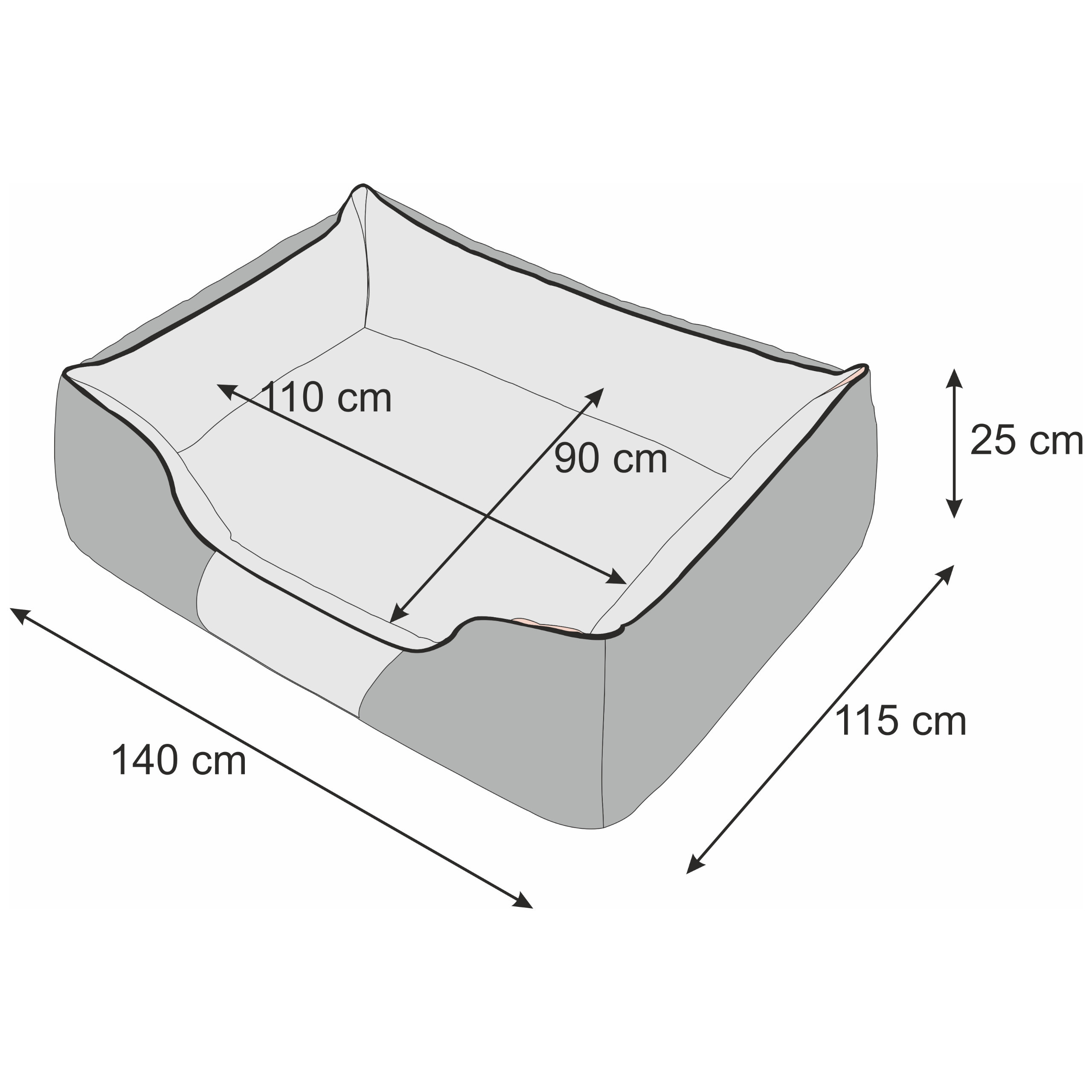Pelíšek Comfort XXXL hnědý / béžový