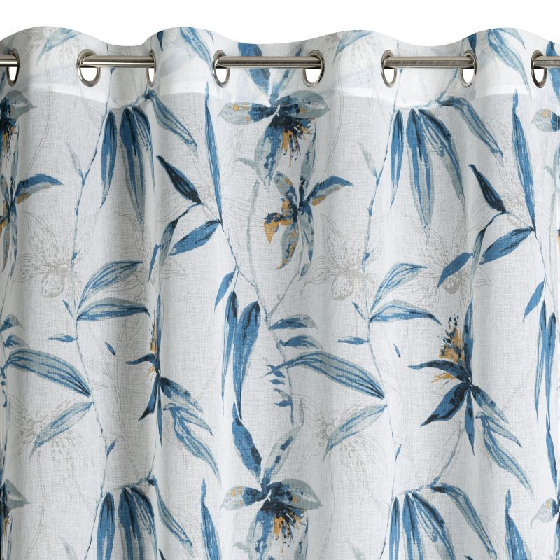 Záclona AIDA bílo-modrá - na průchodkách